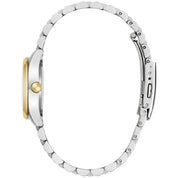 Montre Caravelle Classic Jubilee Duet 45M121, cadran argent, vue de profil