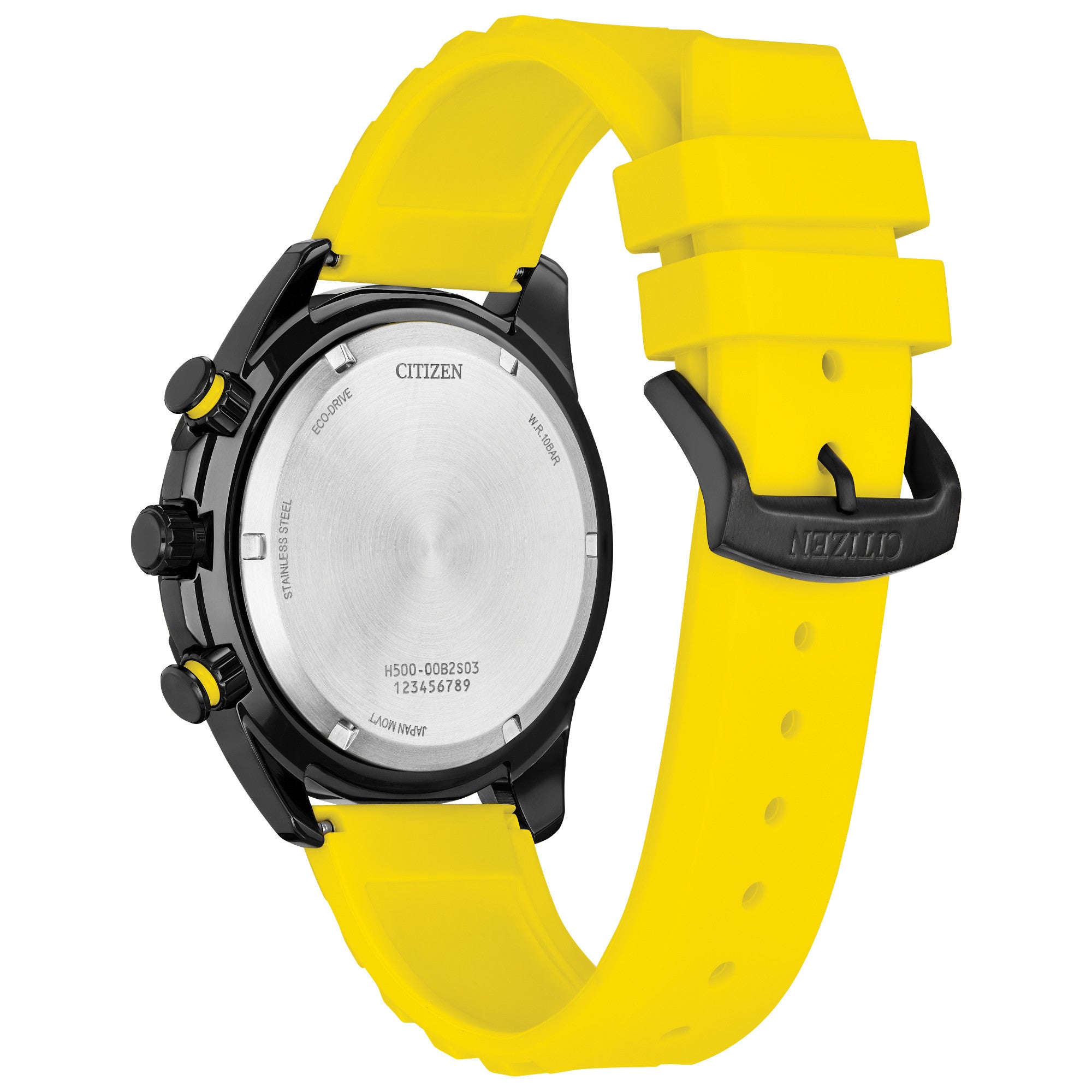 Citizen Brycen AT2585-08E watch, back view