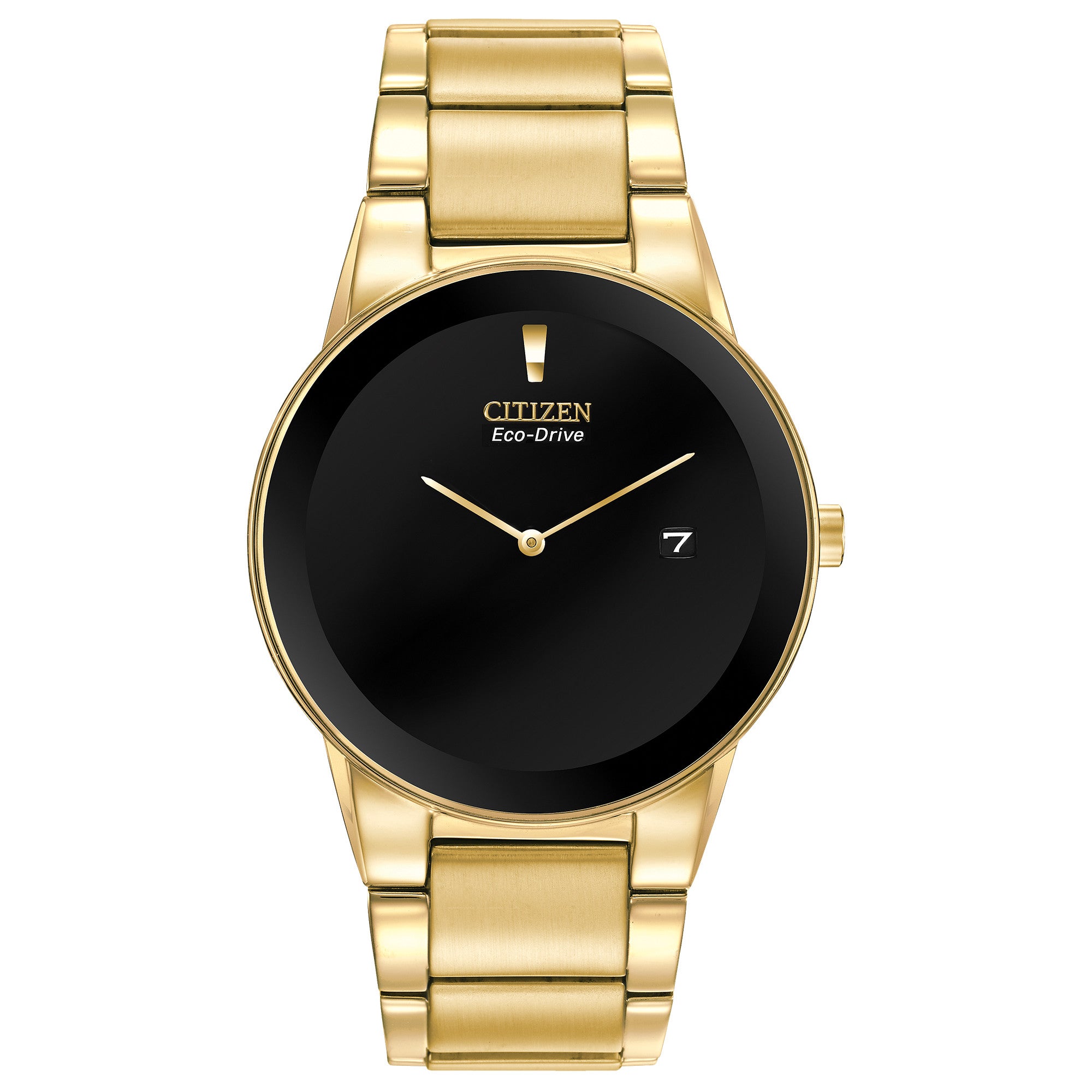 Montre Citizen Axiom AU1062-56E, cadran noir, vue de face