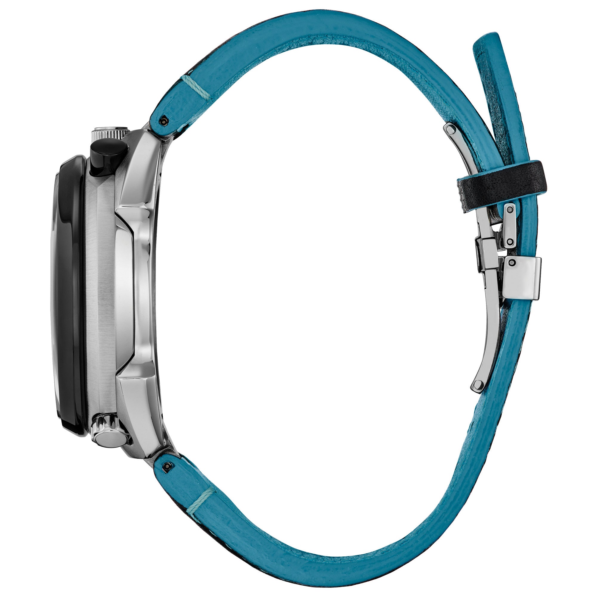 Montre Citizen Promaster Tsuno Chrono Racer AV0106-01L, cadran bleu, vue de profil
