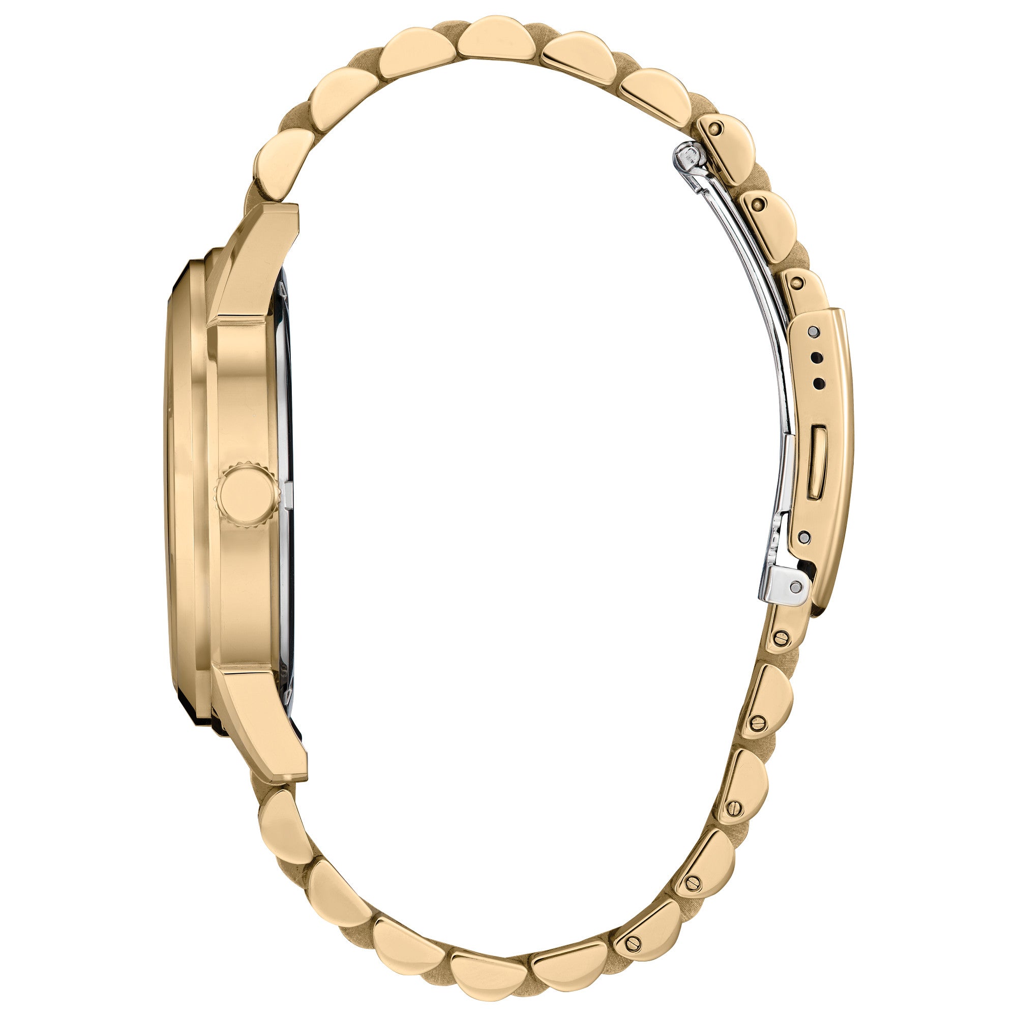 Montre Citizen Rolan AW0152-58H, cadran noir, vue de profil
