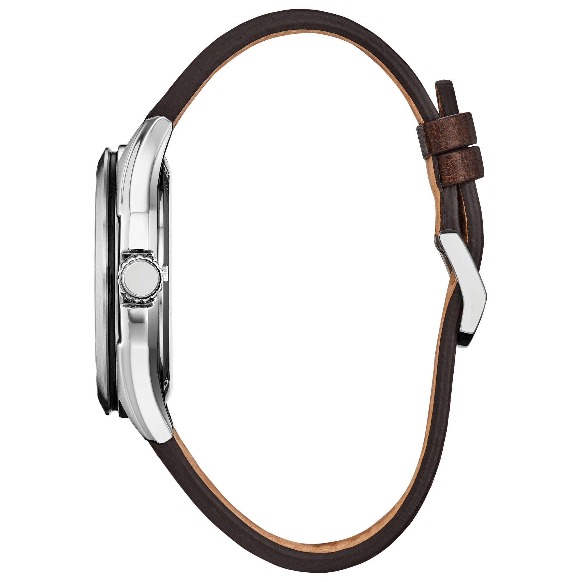 Montre Citizen Terra Force AW1890-19B, cadran argent, vue de profil
