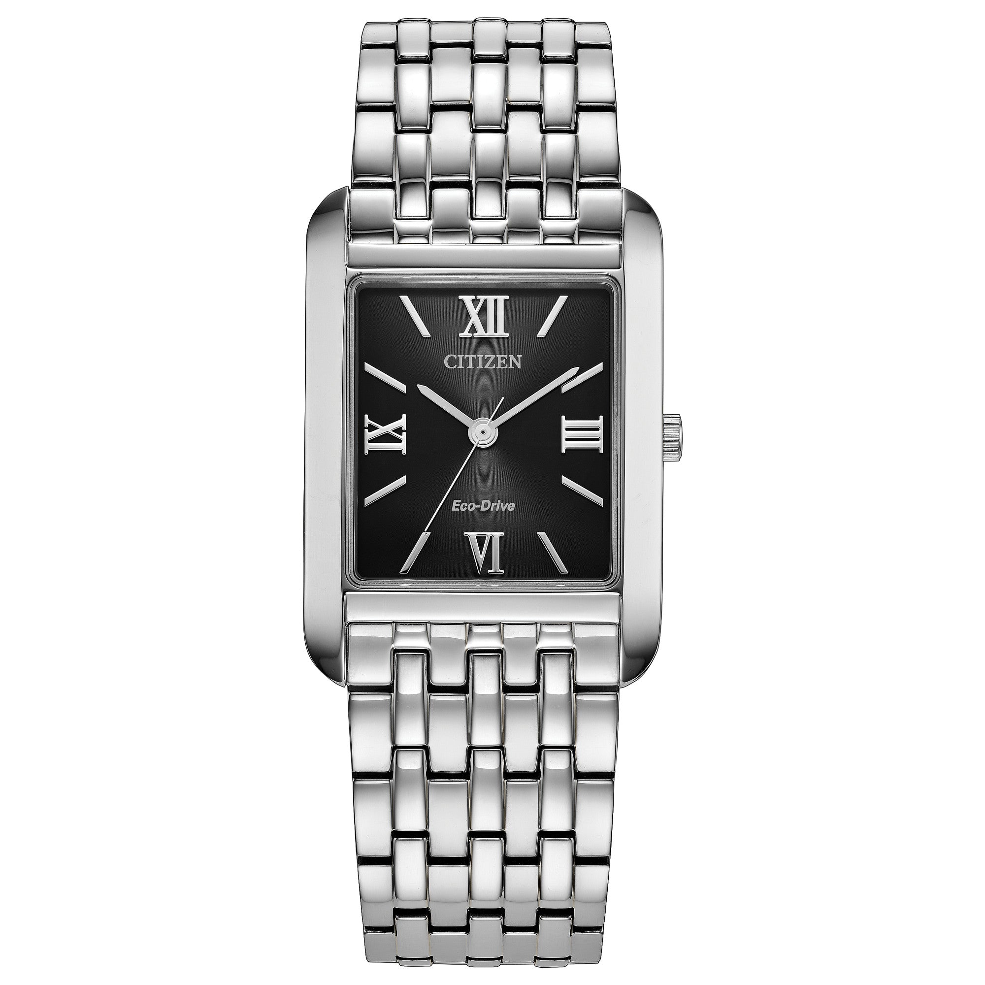 Montre Citizen Addysen BJ6570-50E, cadran noir, vue de face