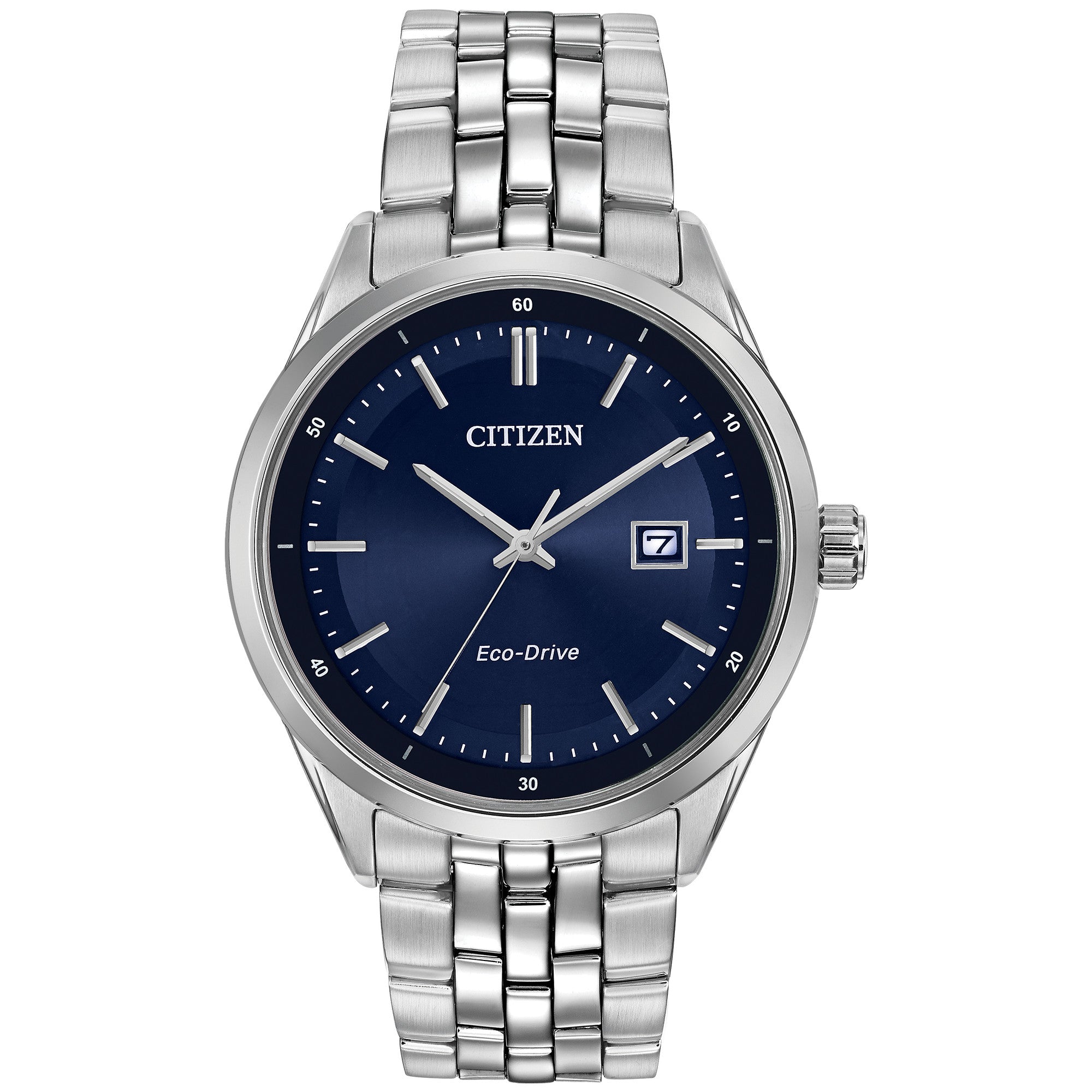 Montre Citizen Addysen BM7251-53L, cadran bleu, vue de face