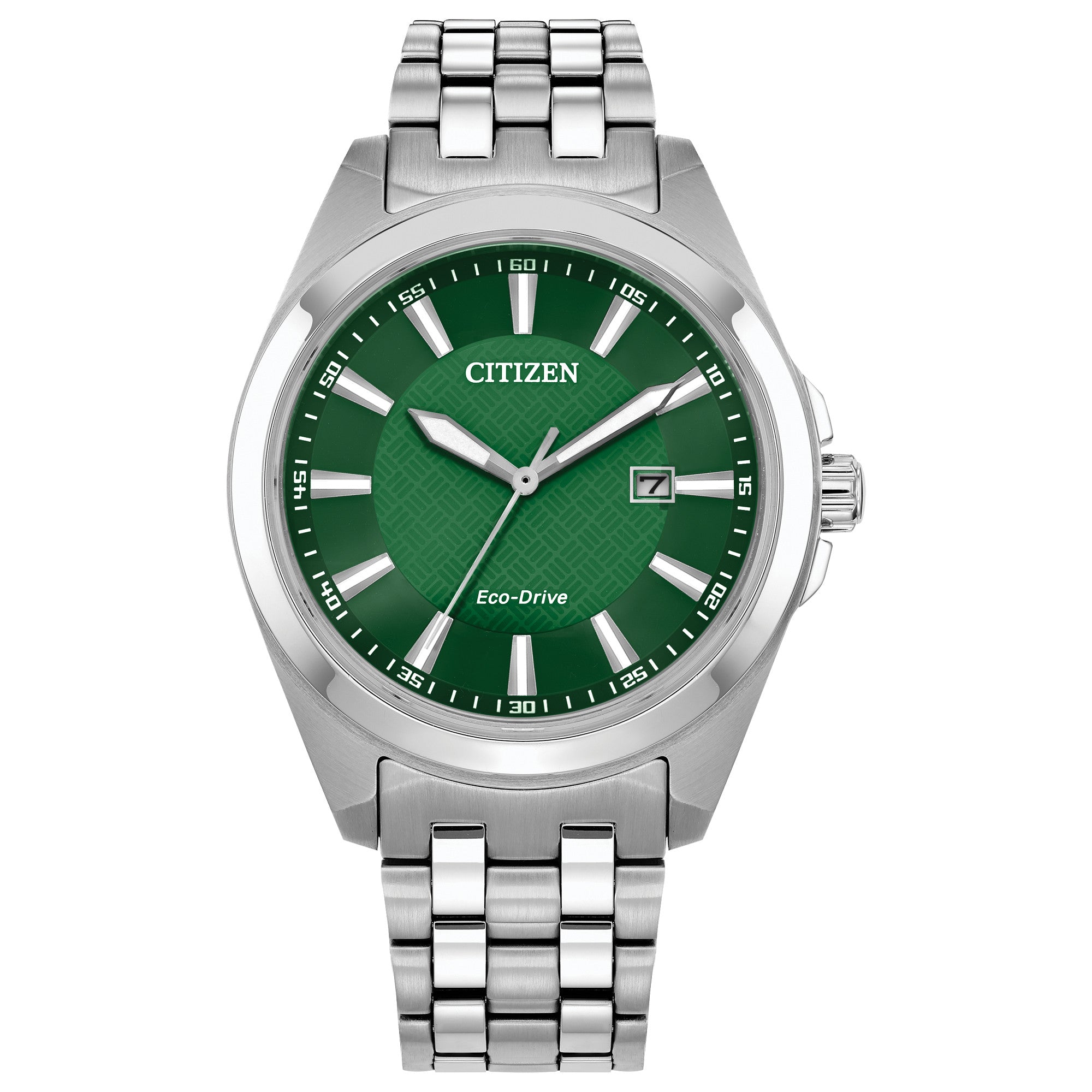 Montre Citizen Peyten BM7530-50X, cadran vert, vue de face