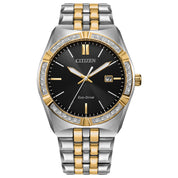 Montre Citizen Corso BM7644-51E, cadran noir, vue de face