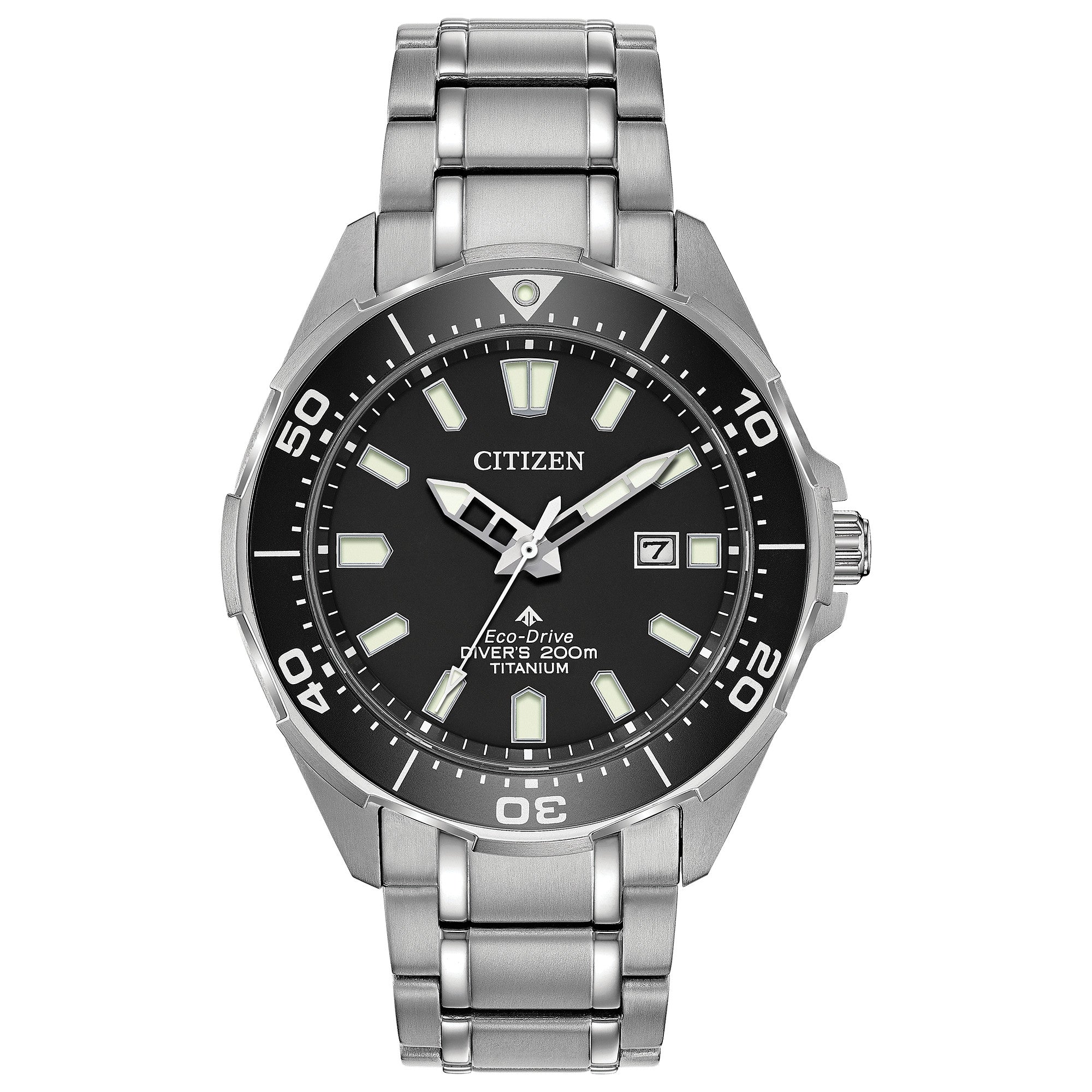 Montre Citizen Promaster Dive BN0200-56E, cadran noir, vue de face