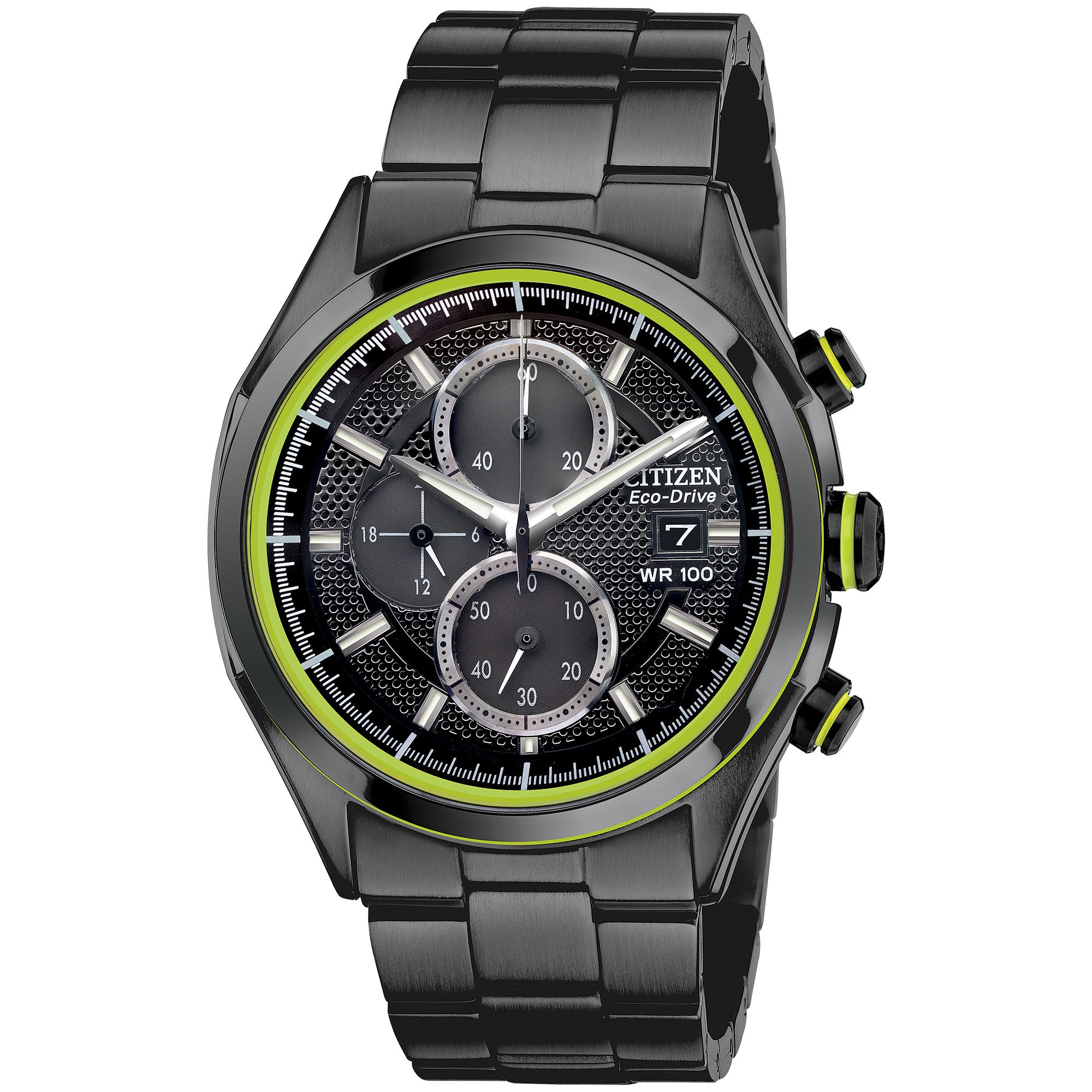 Citizen Sport Casual CA0435-51E watch, black dial, front view