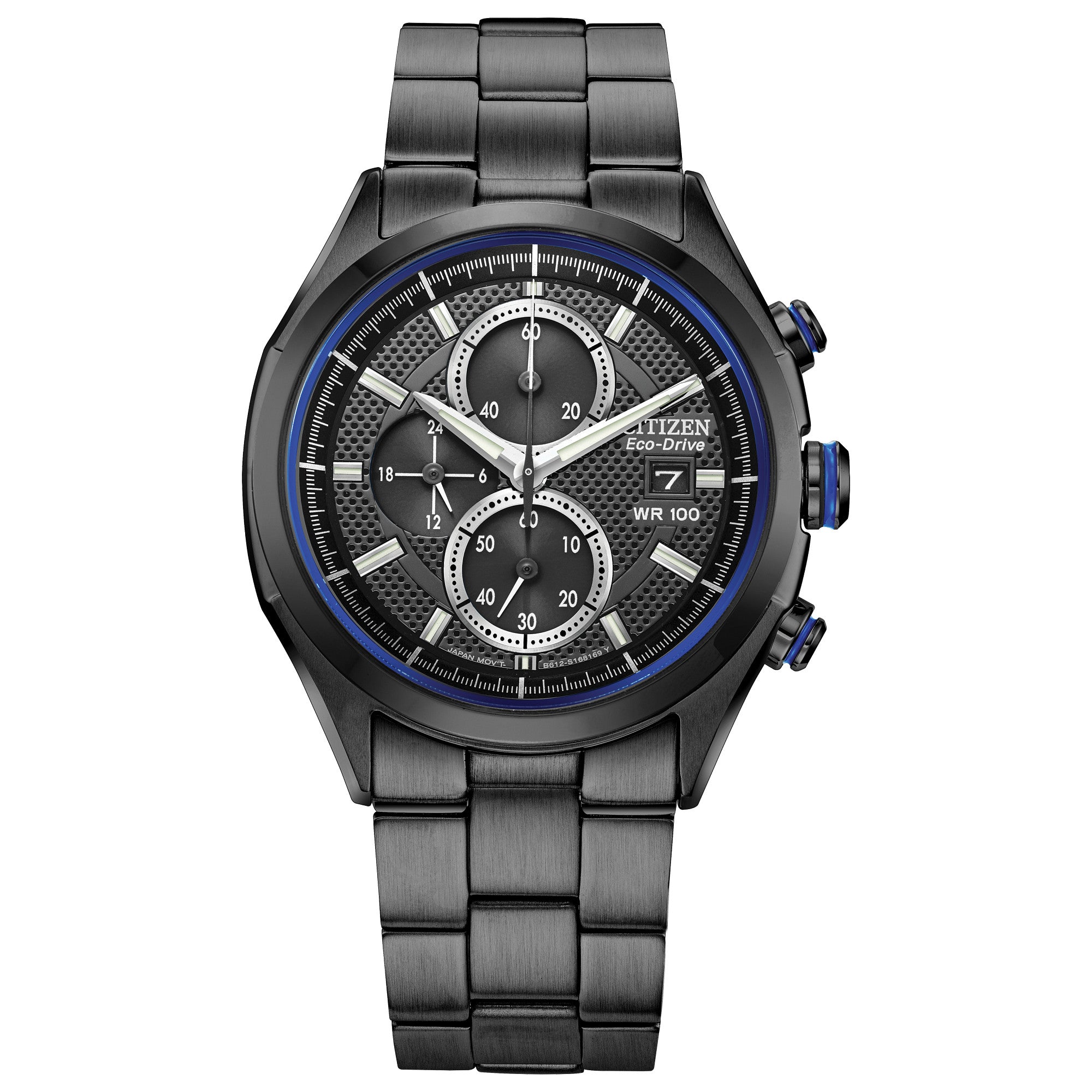 Citizen Weekender CA0438-52E watch, black dial, front view
