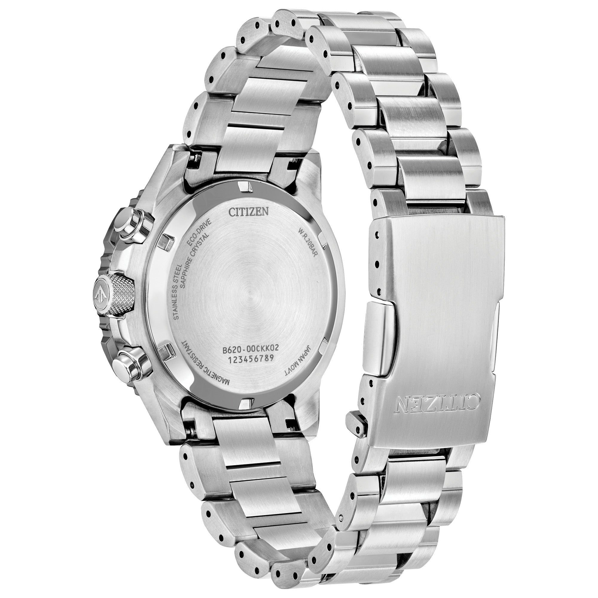 Montre Citizen Promaster Navihawk CA4664-60W, vue de dos