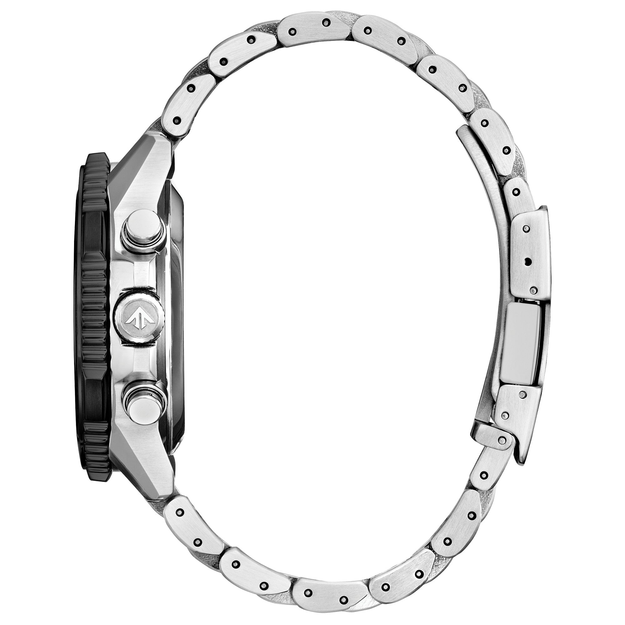 Montre Citizen Promaster Navihawk CA4664-60W, cadran vert, vue de profil