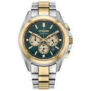 Montre Citizen Sport Luxury CA4684-54X, cadran vert, vue de face