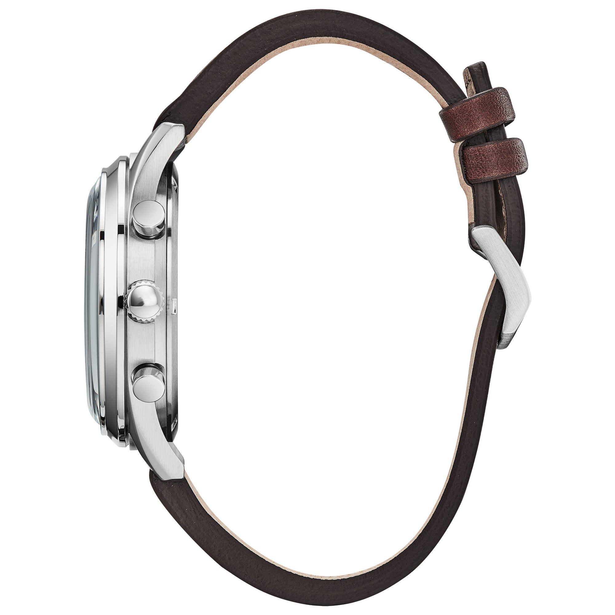 Montre Citizen Brycen CA7020-07A, cadran or, vue de profil