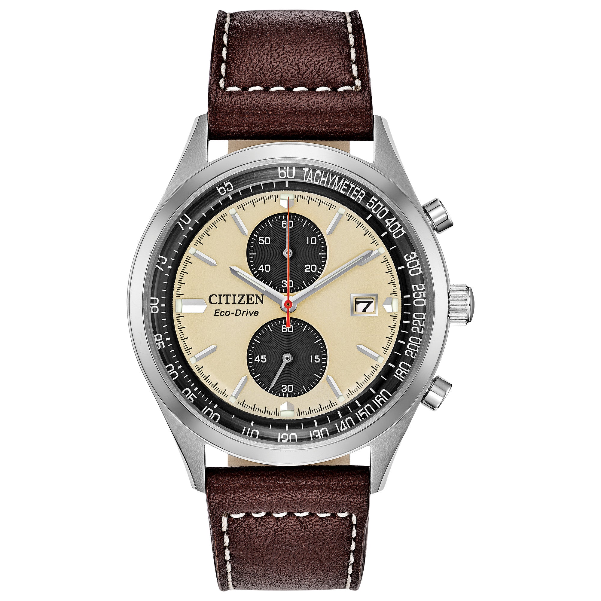 Montre Citizen Brycen CA7020-07A, cadran or, vue de face