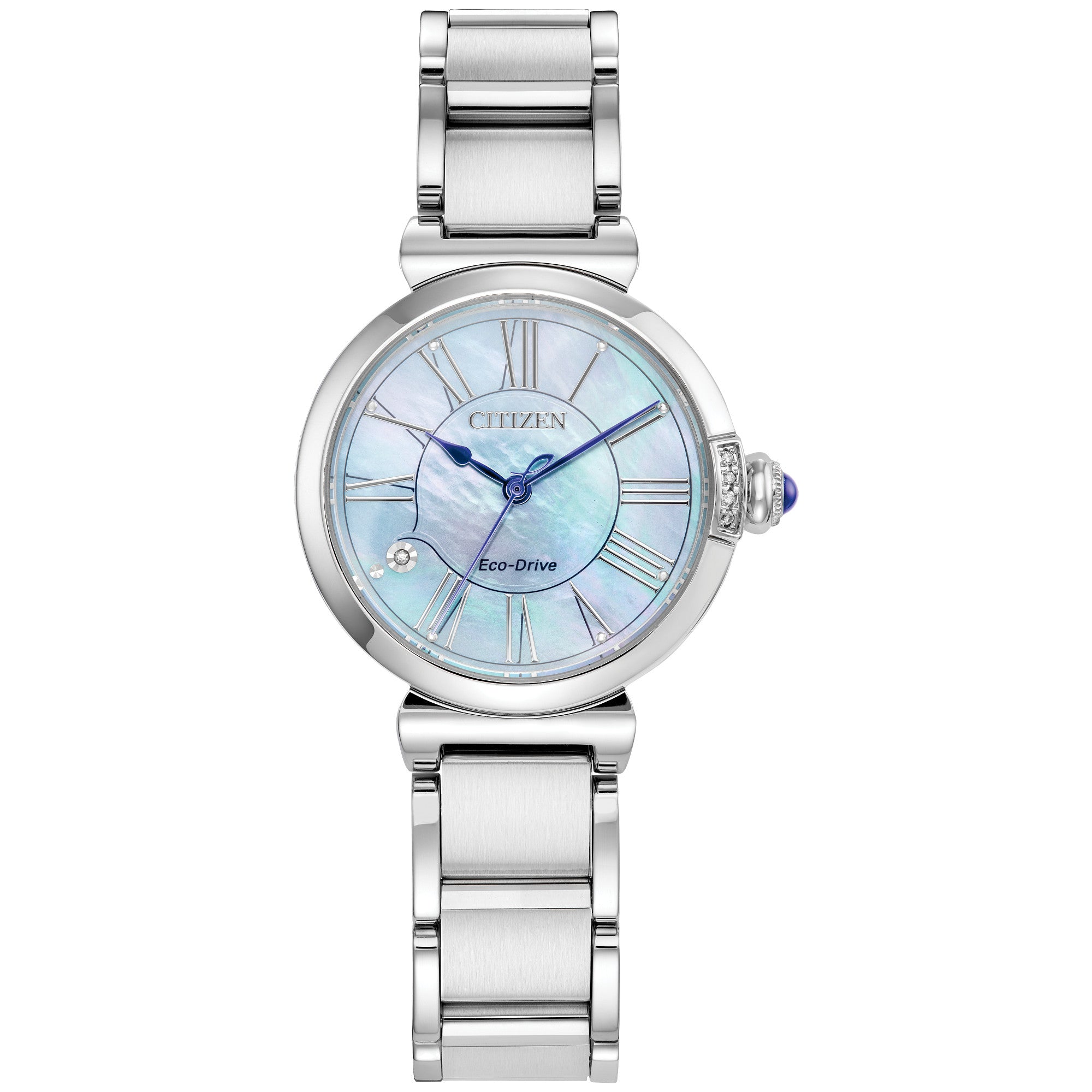 Citizen L Mae EM1060-52N watch, mother-of-pearl dial, front view