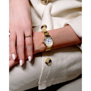 Citizen L Mae EM1062-57D watch, mother-of-pearl dial, lifestyle