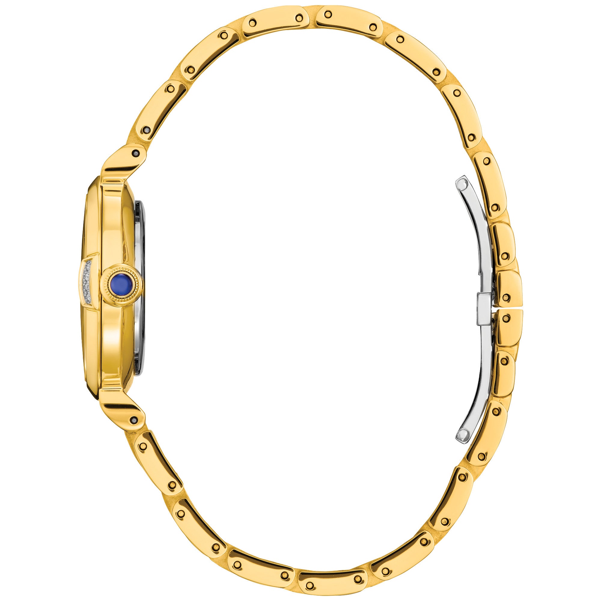 Citizen L Mae EM1062-57D watch, mother-of-pearl dial, side profile