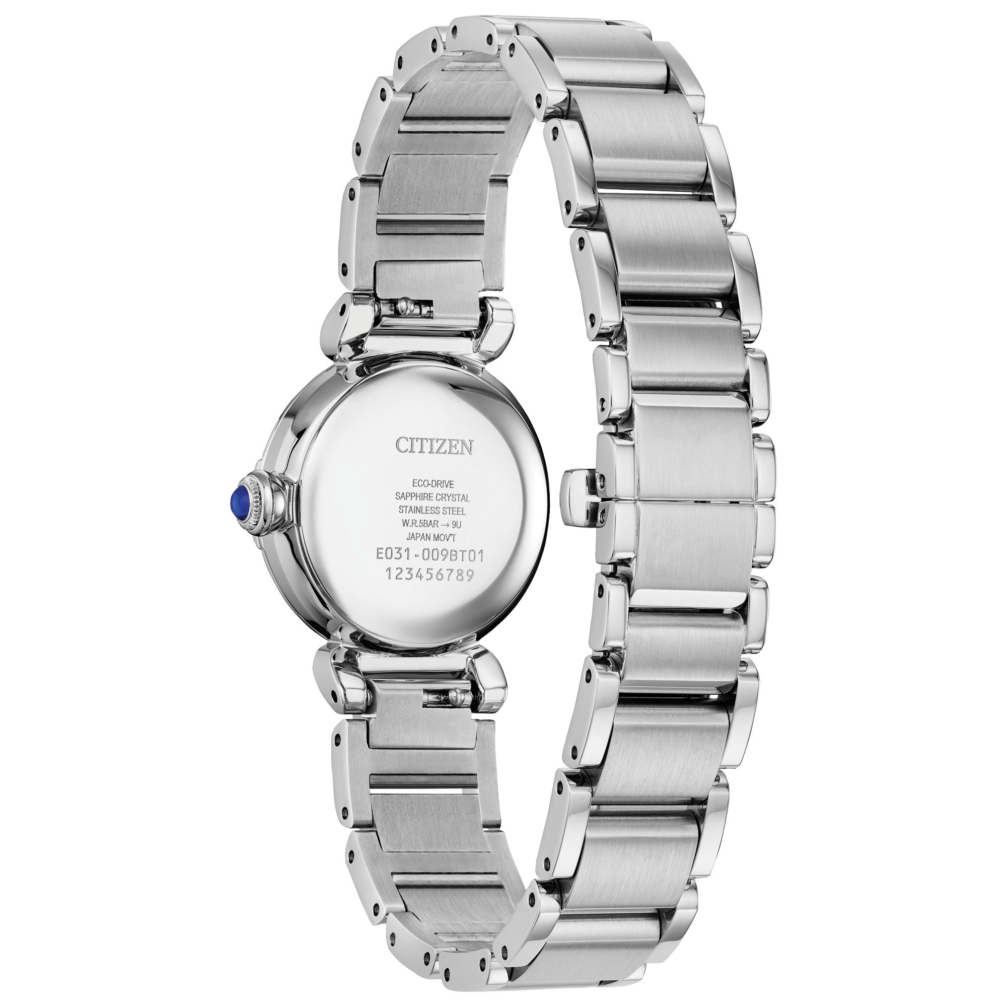 Montre Citizen L Mae EM1130-83D, vue de dos
