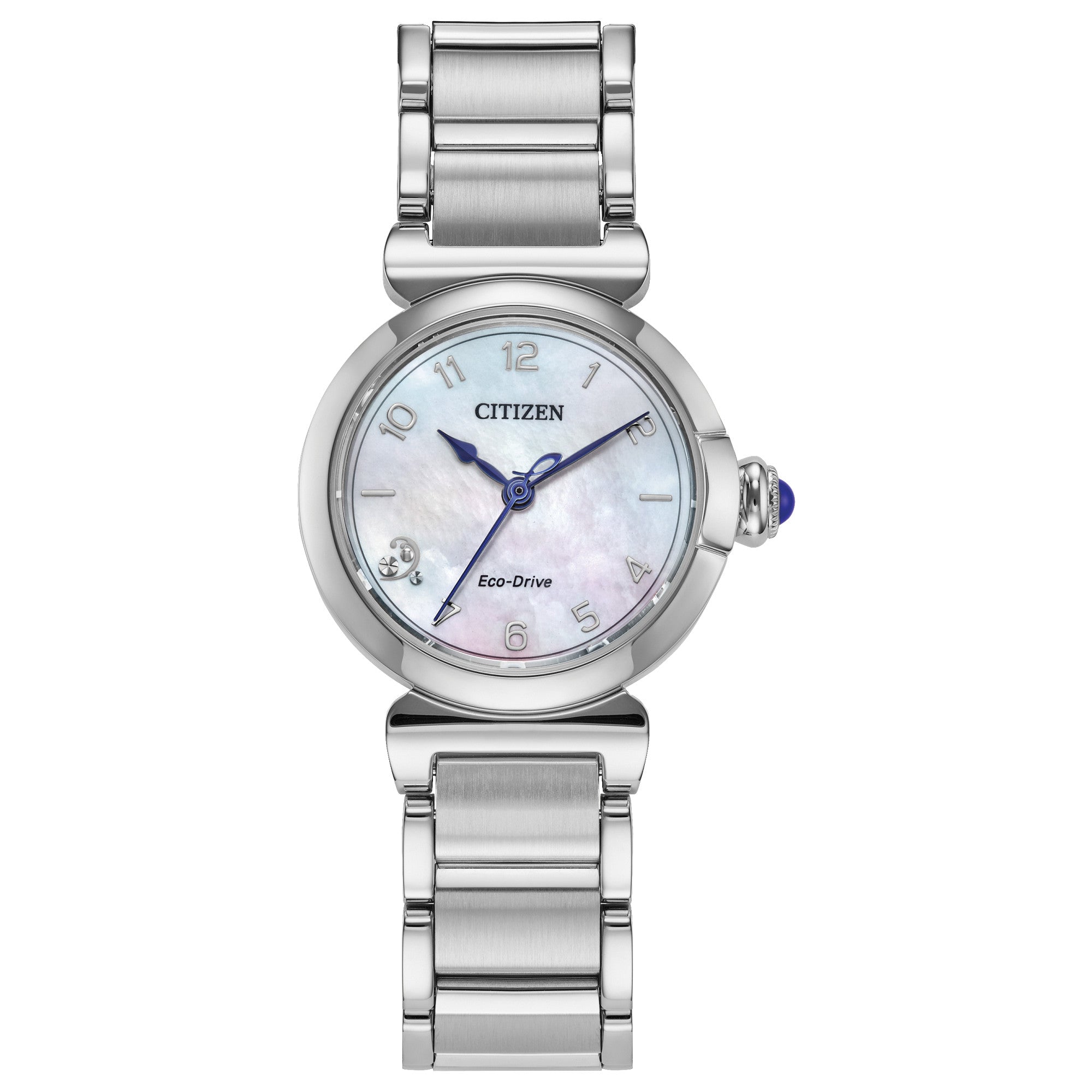 Montre Citizen L Mae EM1130-83D, cadran blanc, vue de face