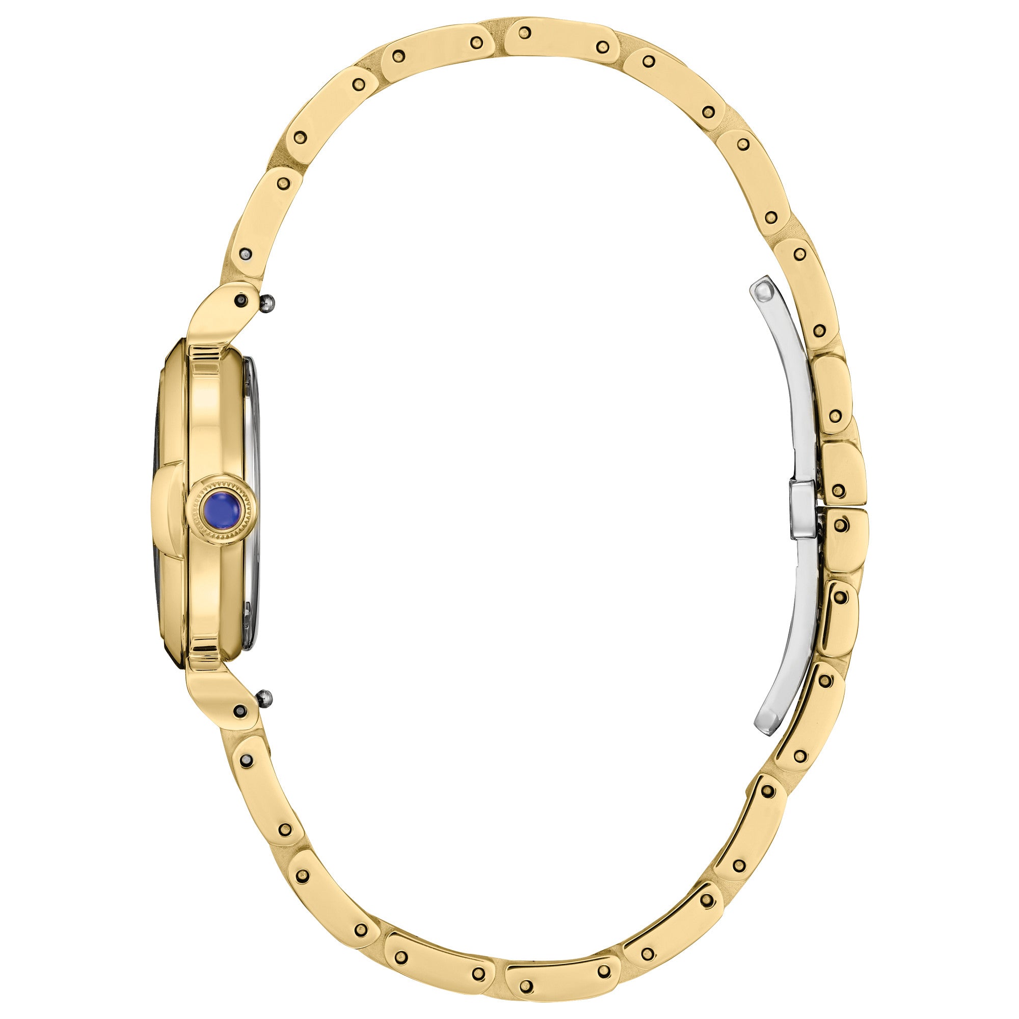 Montre Citizen L Mae EM1132-88H, cadran noir, vue de profil