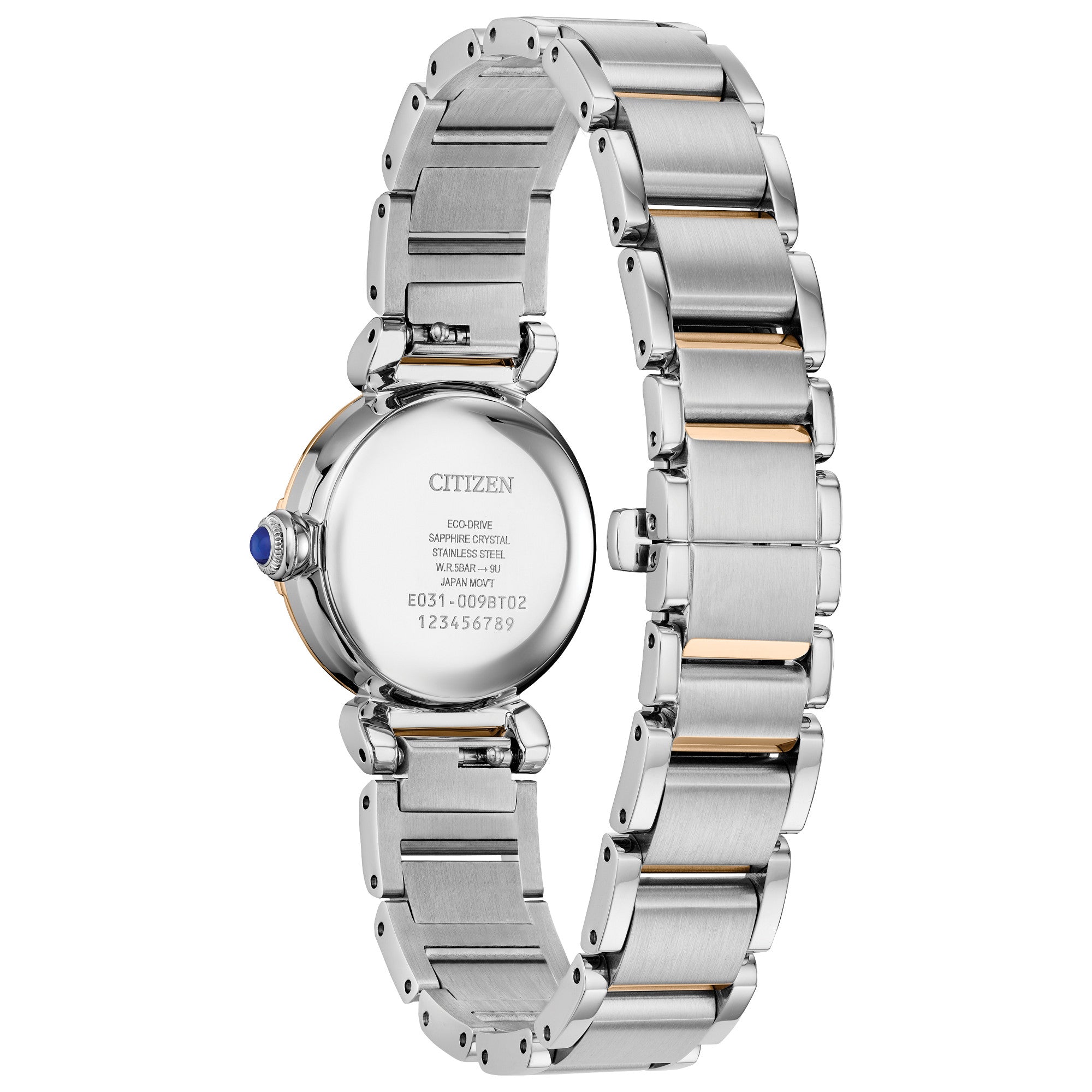 Montre Citizen L Mae EM1136-87D, vue de dos