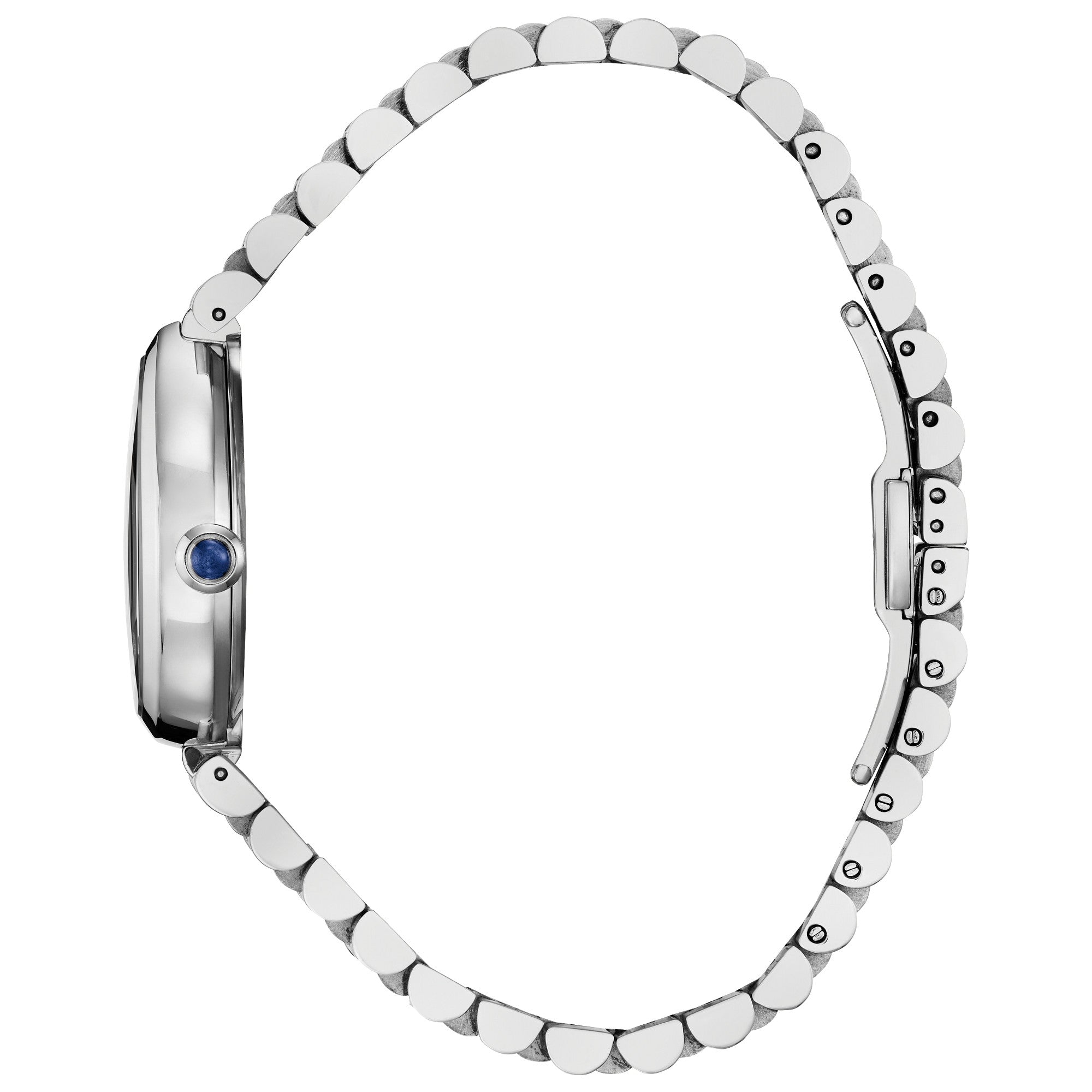 Montre Citizen L Rainell EM1200-55A, cadran argent, vue de profil