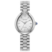 Montre Citizen L Rainell EM1200-55A, cadran argent, vue de face