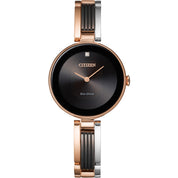 Citizen Axiom EX1536-55E watch, black dial, front view