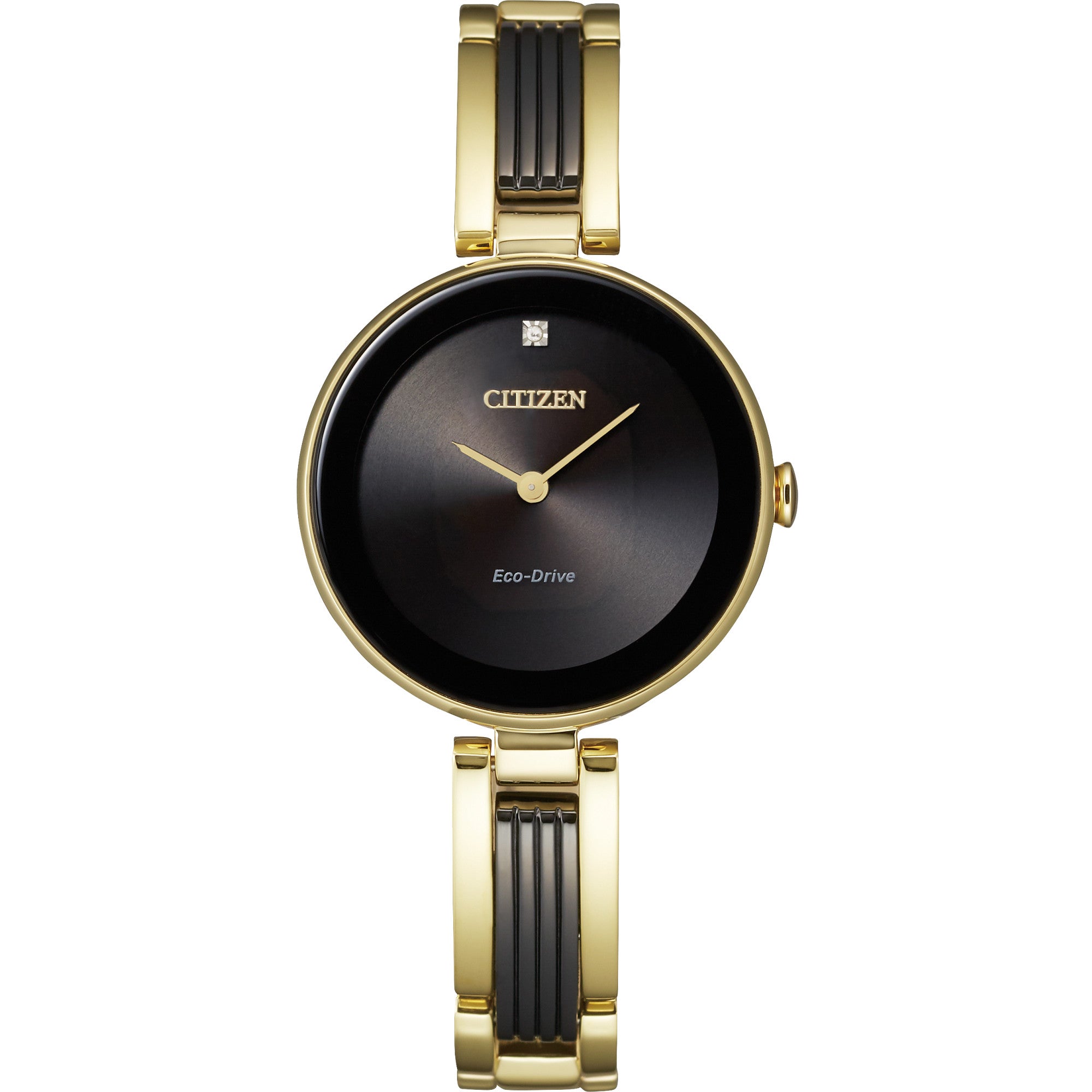 Montre Citizen Axiom EX1539-57E, cadran noir, vue de face
