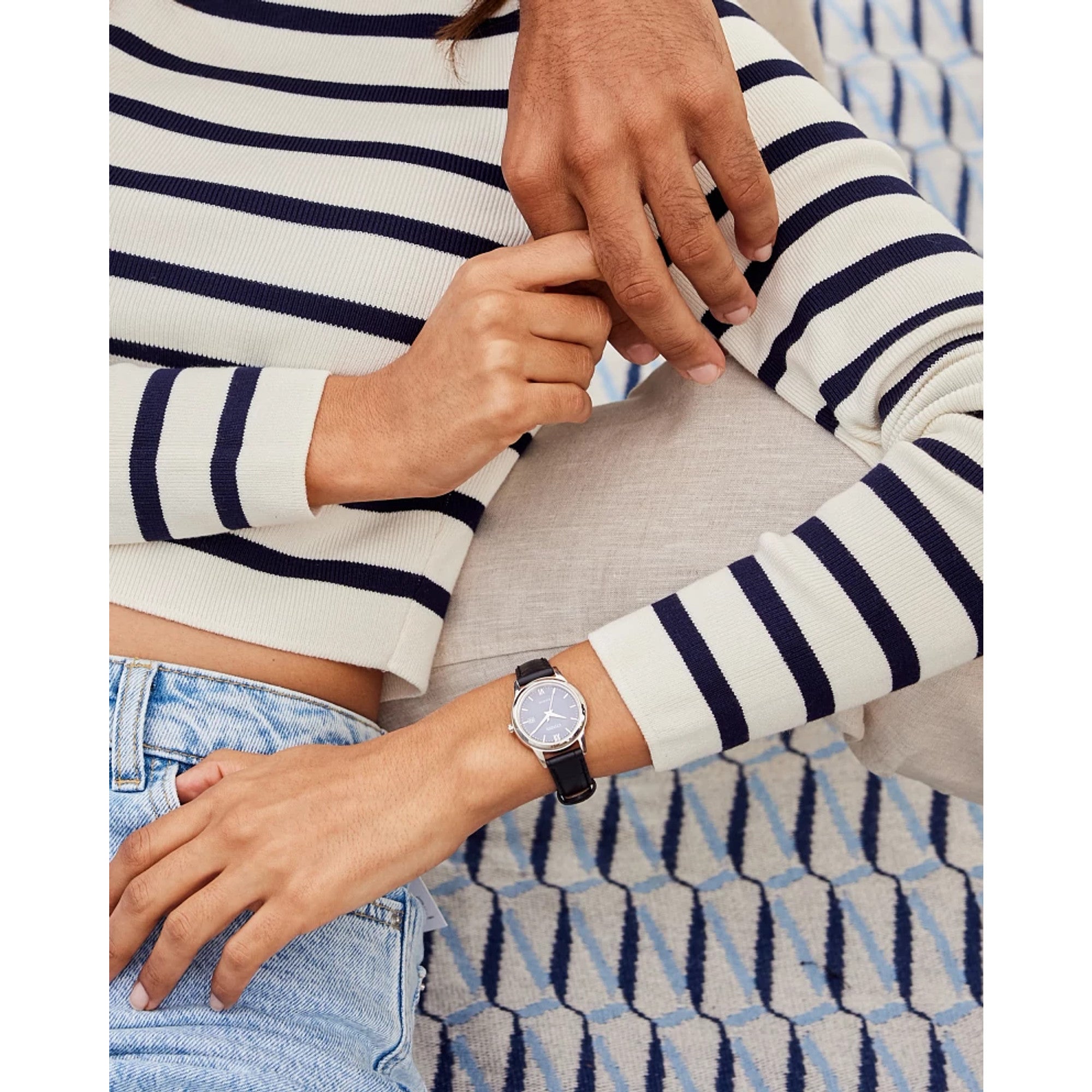 Citizen Classic FE1087-01L watch, blue dial, lifestyle