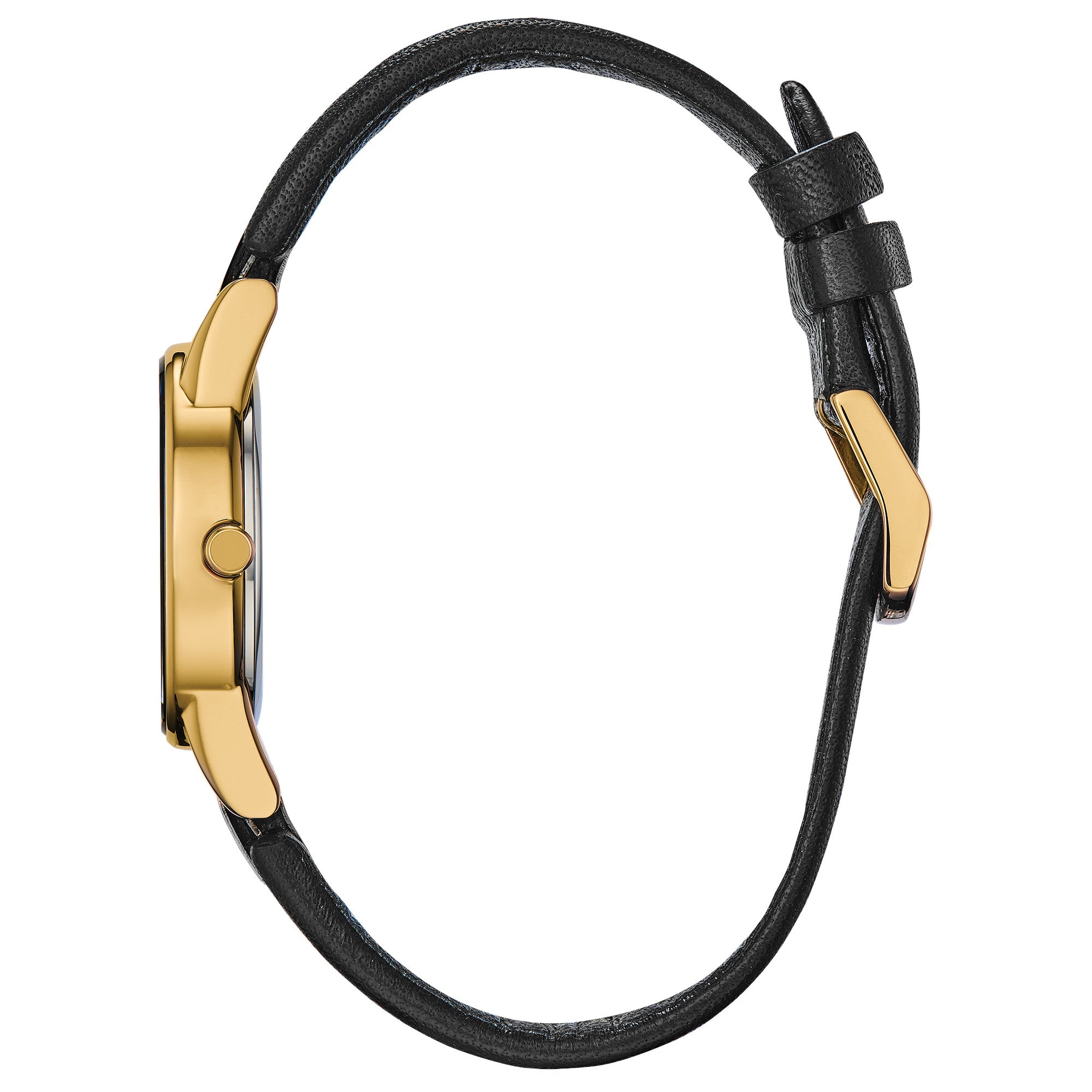 Montre Citizen Axiom GA1052-04E, cadran noir, vue de profil