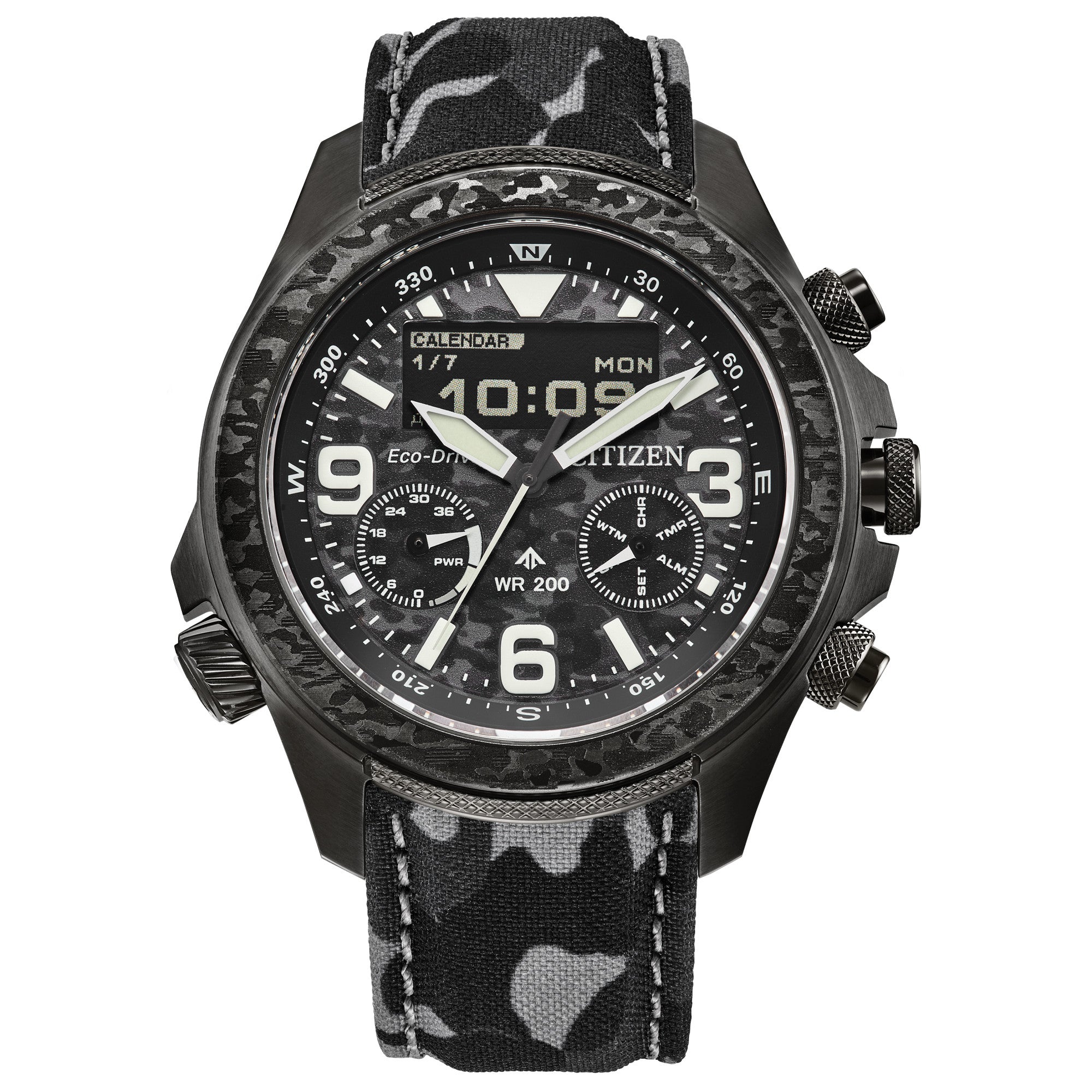 Montre Citizen Promaster Land U822 JV1008-63E, cadran noir, mise en situation