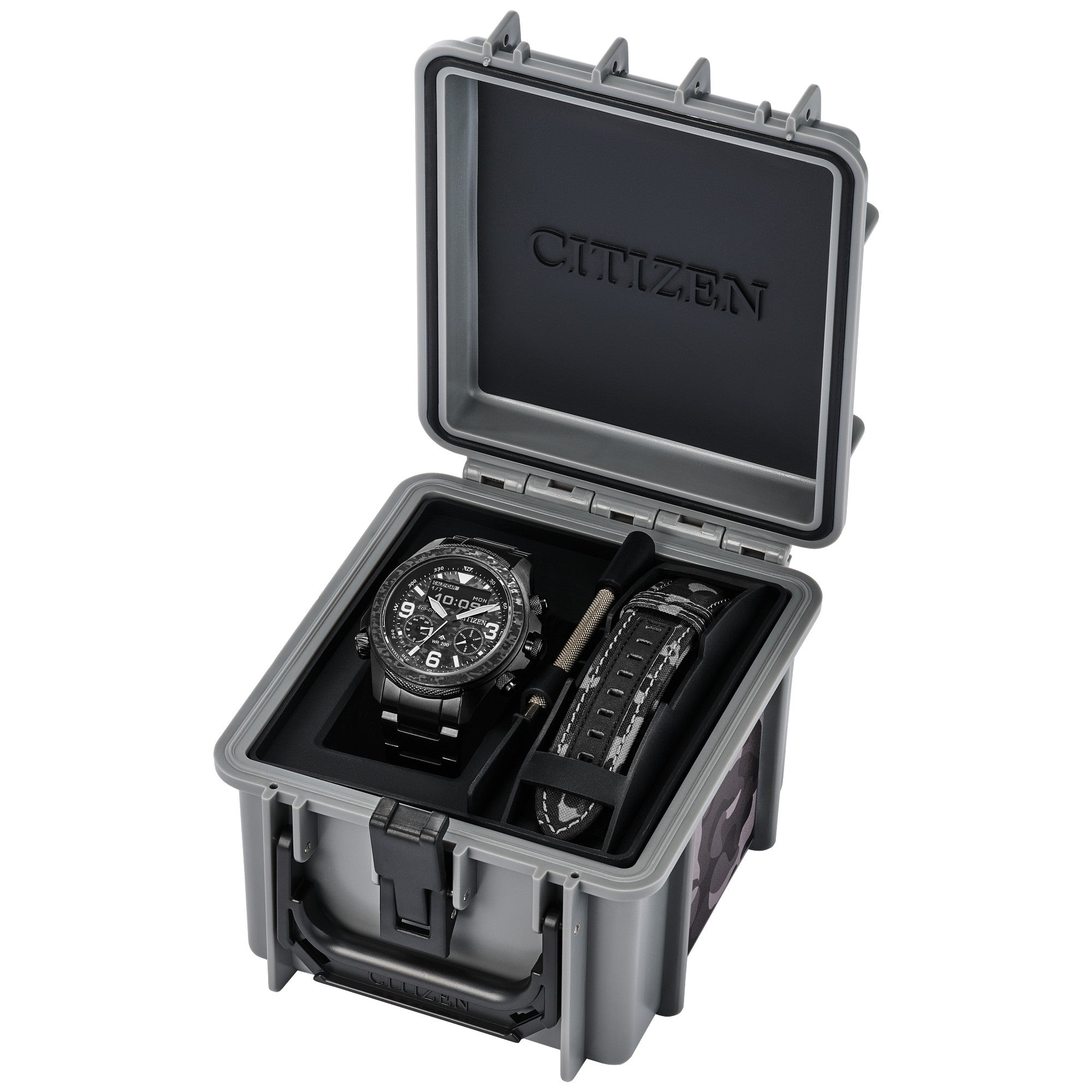 Montre Citizen Promaster Land U822 JV1008-63E, cadran noir, mise en situation