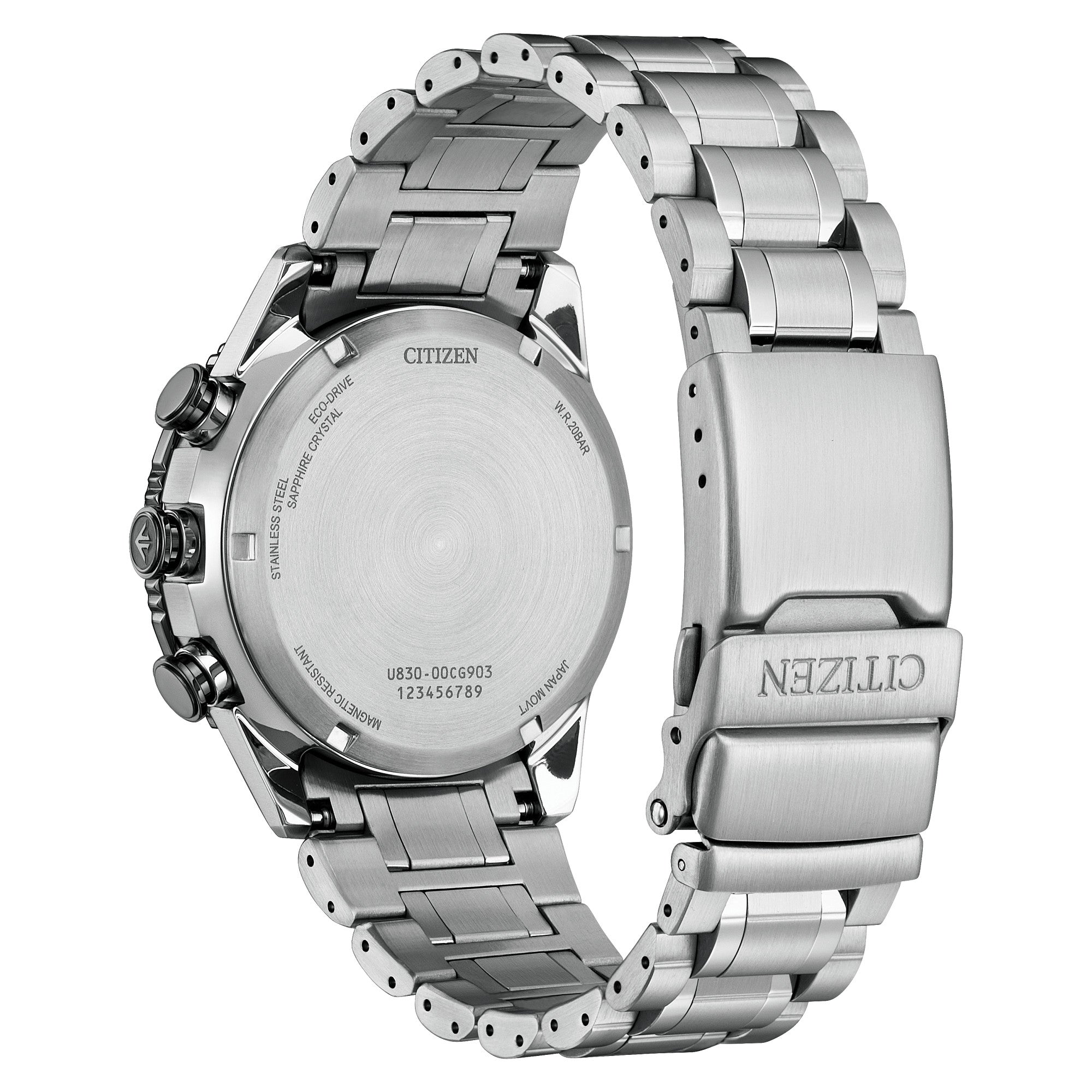Citizen Promaster Skyhawk U830 JV2006-55H watch, back view