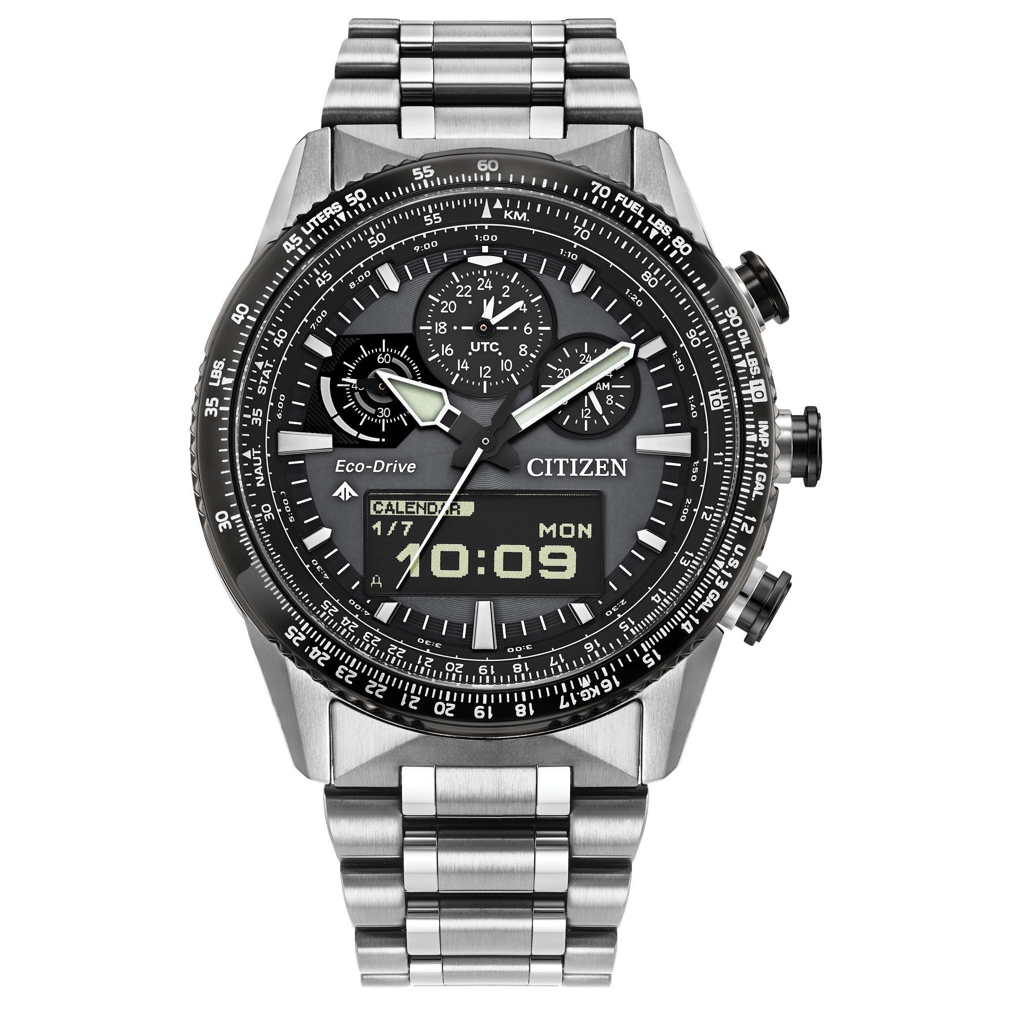 Citizen Promaster Skyhawk U830 JV2006-55H watch, grey dial, front view