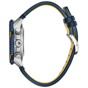 Montre Citizen Promaster Skyhawk A-T JY8078-01L, cadran bleu, vue de profil