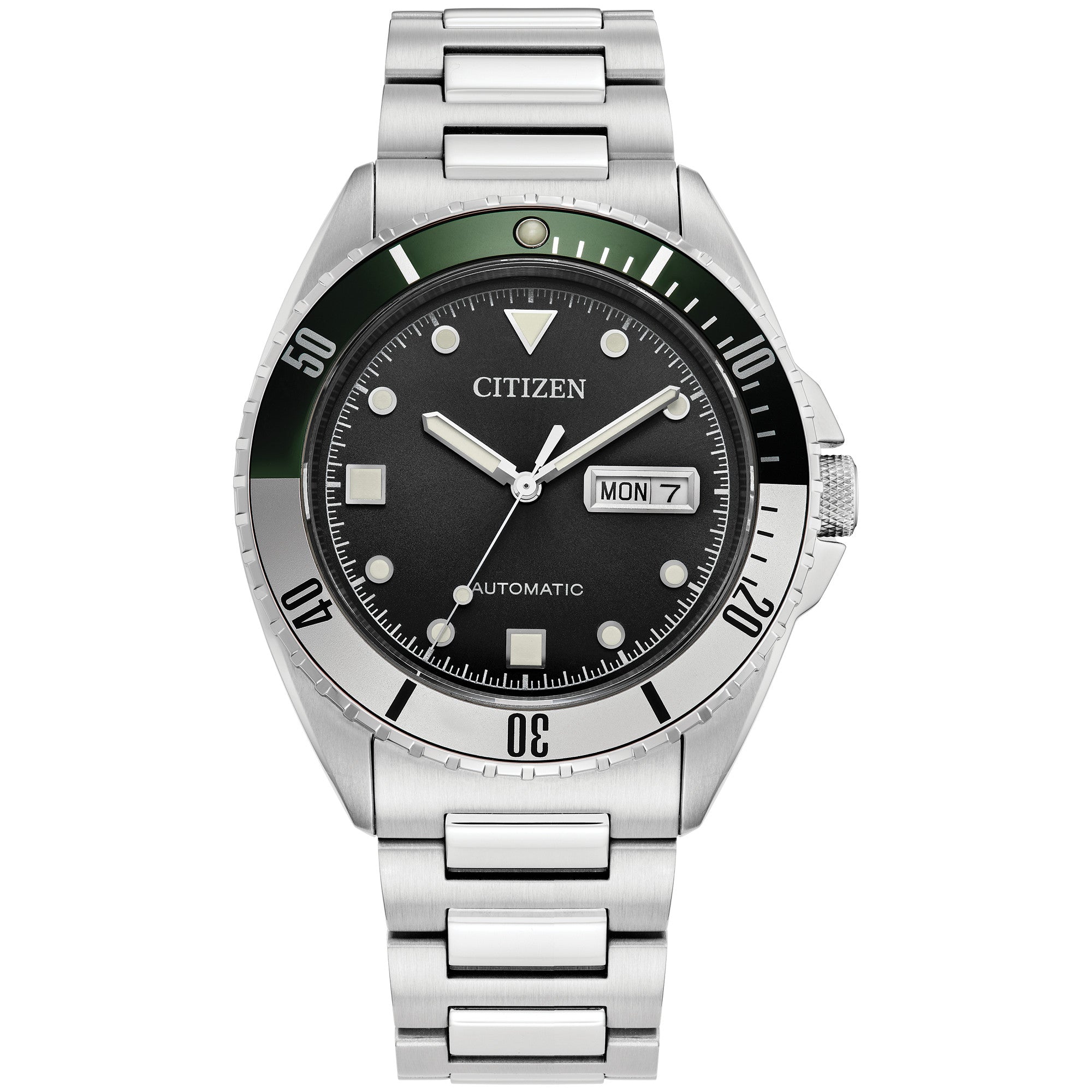 Citizen Sport Automatic NH7531-50E watch, black dial, front view