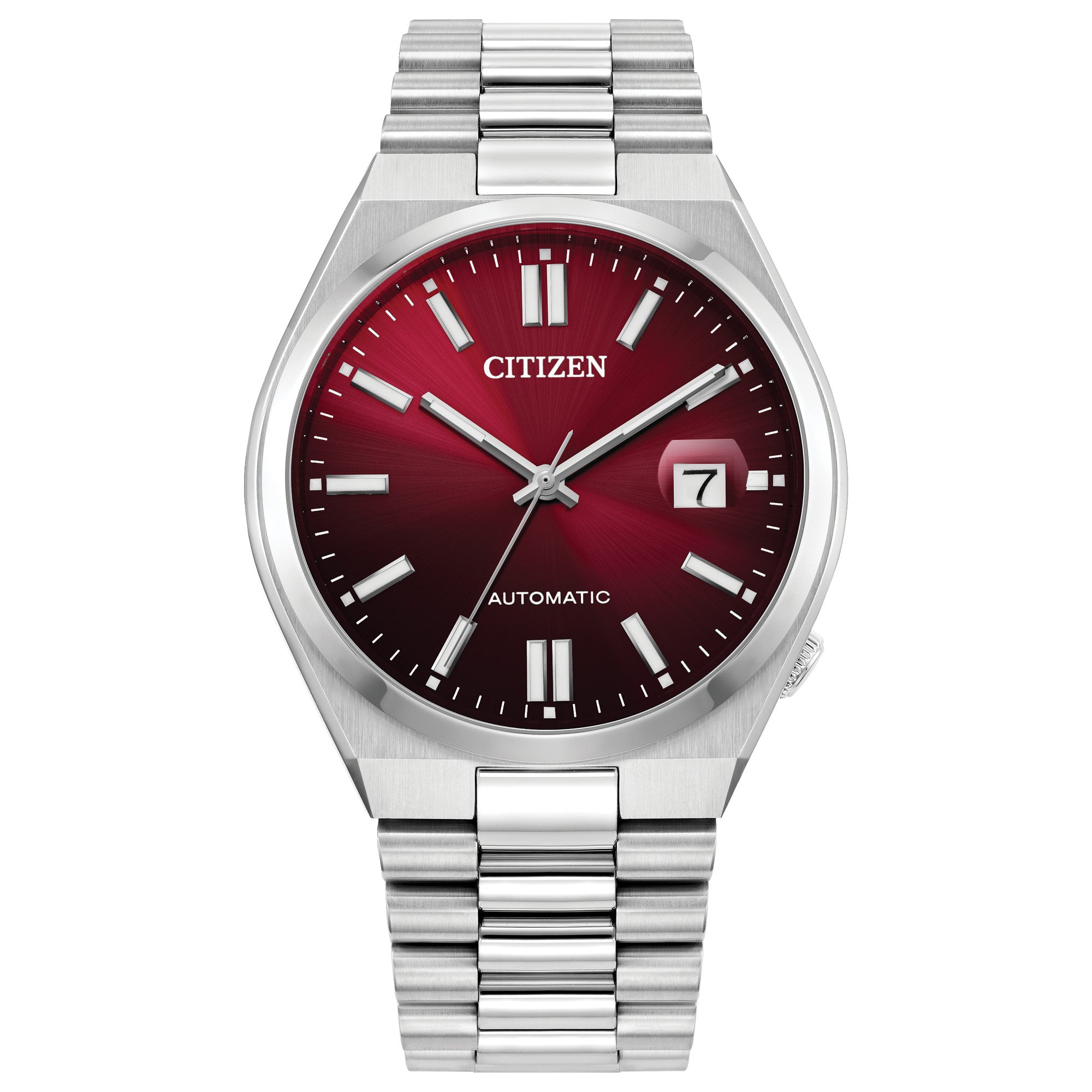 Montre Citizen Tsuyosa NJ0150-56W, cadran rouge, vue de face