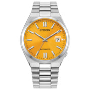 Montre Citizen Tsuyosa NJ0150-56Z, cadran jaune, vue de face