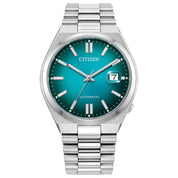 Citizen Tsuyosa NJ0151-53X watch, turquoise dial, front view