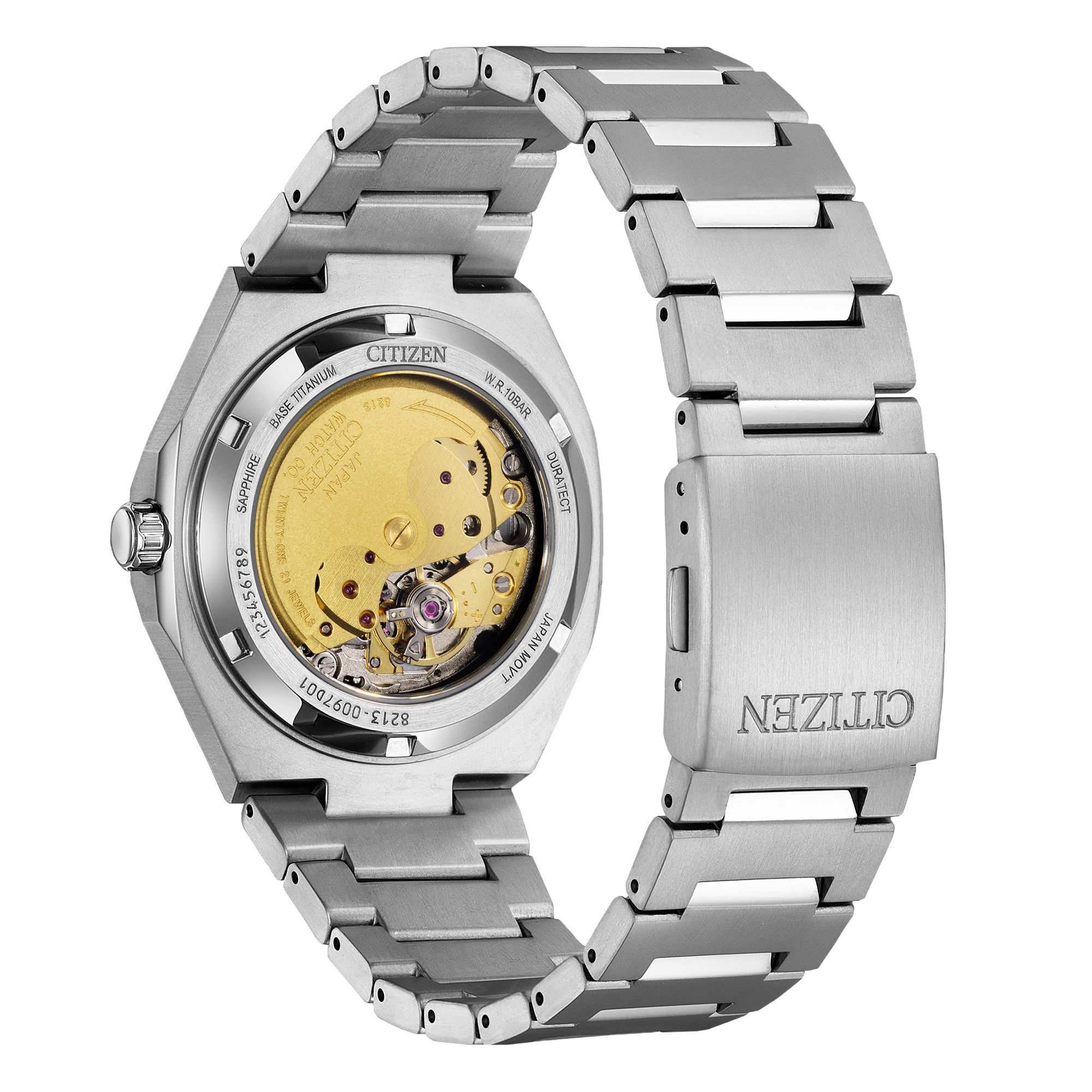 Montre Citizen Zenshin Mechanical NJ0180-80M, vue de dos