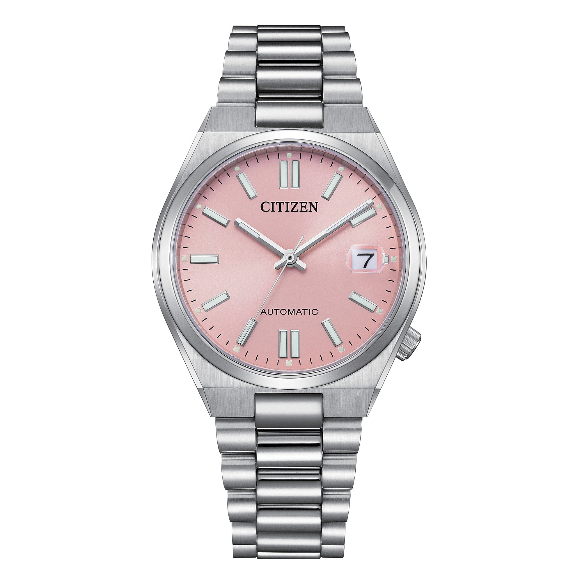 Montre Citizen Tsuyosa NJ0200-50Z, cadran rose, vue de face