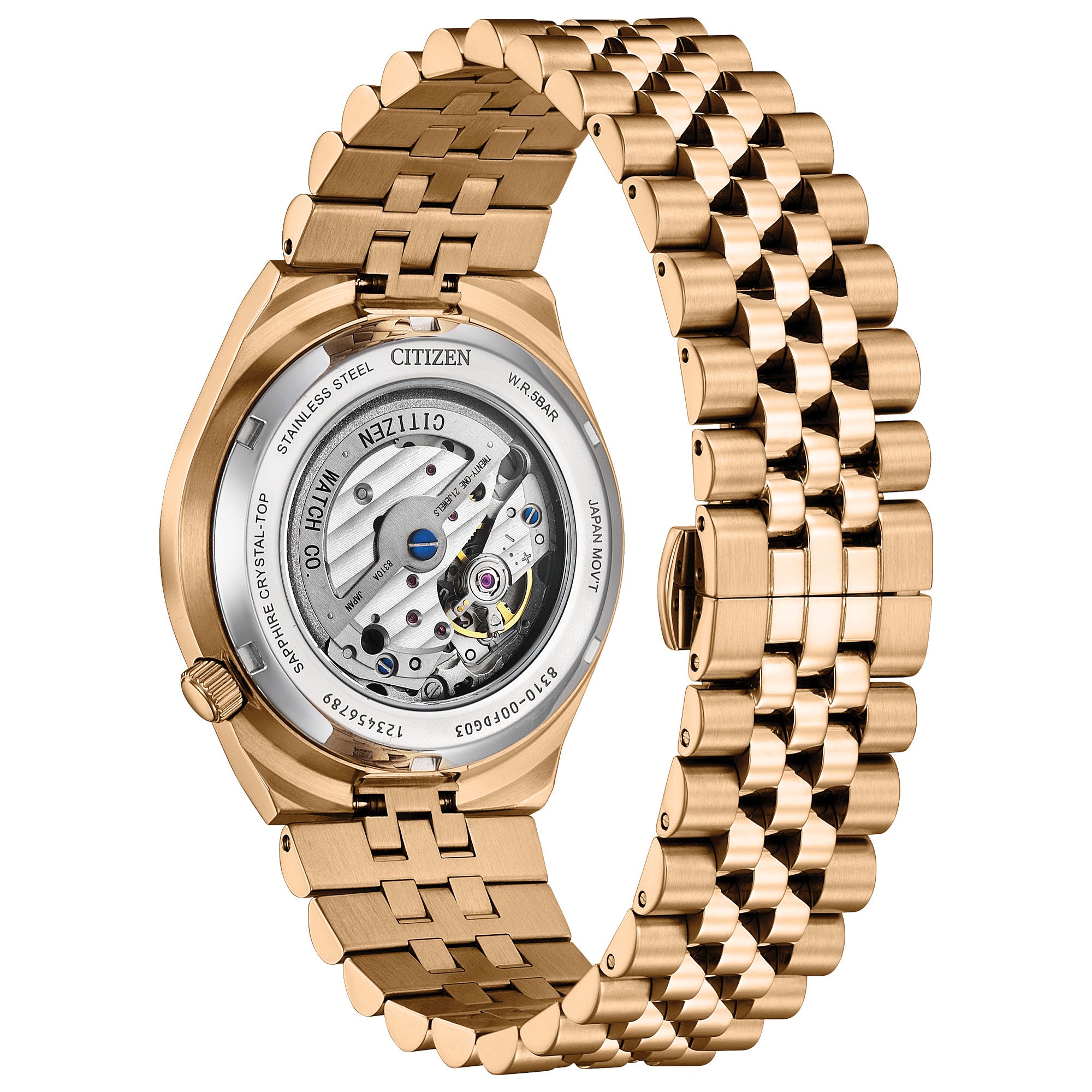 Citizen Tsuyosa NK0023-57L watch, back view