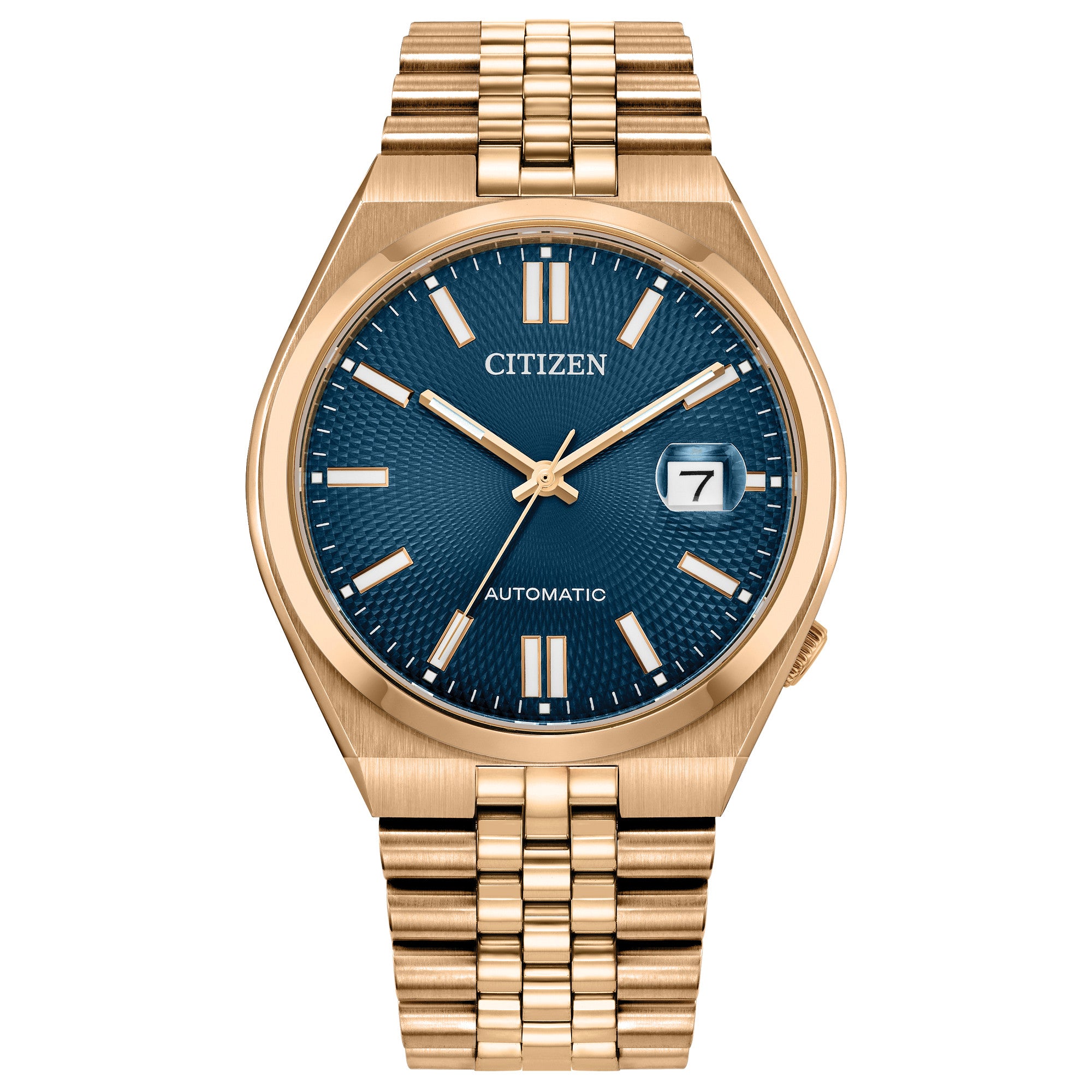 Citizen Tsuyosa NK0023-57L watch, blue dial, front view