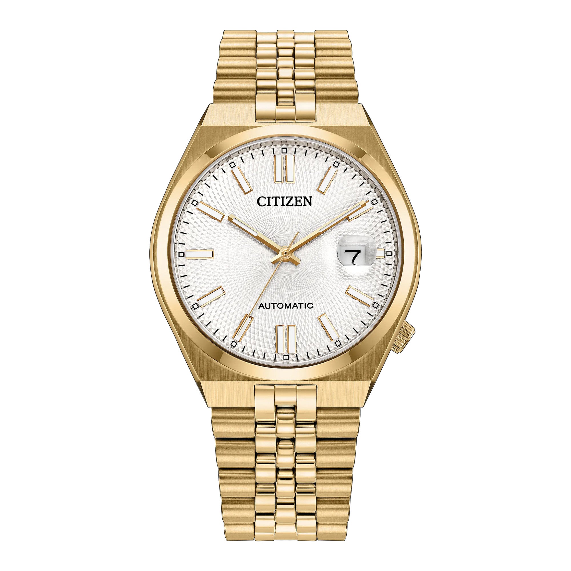 Montre Citizen Tsuyosa NK0032-56A, cadran argent, vue de face