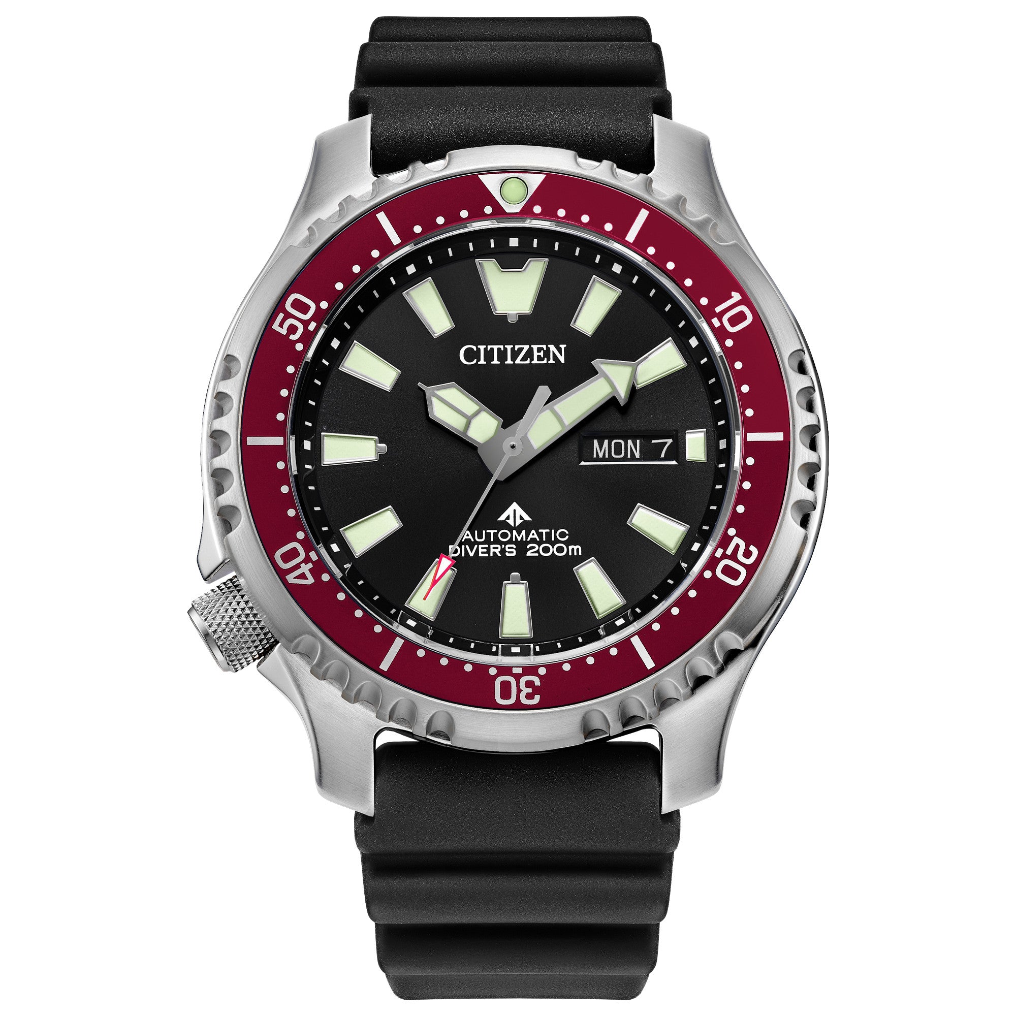 Citizen Promaster Dive Automatic NY0156-04E watch, black dial, front view