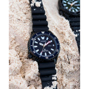 Citizen Promaster Dive Automatic NY0158-09L watch, blue dial, lifestyle