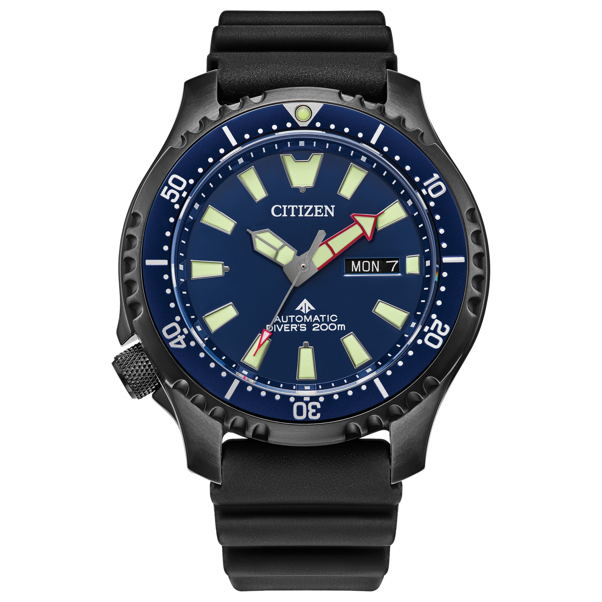 Citizen Promaster Dive Automatic NY0158-09L watch, blue dial, front view