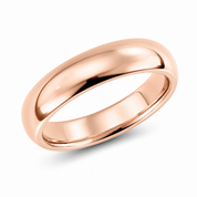 Bague jonc coupe confort — Or rose 7mm