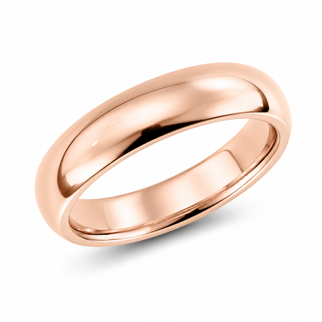 Bague jonc coupe confort — Or rose 7mm